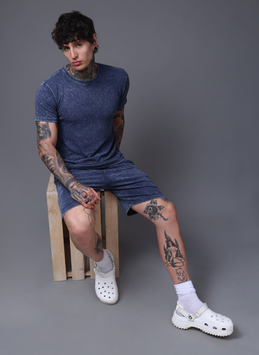 Men's Acidwashed Blue Cords