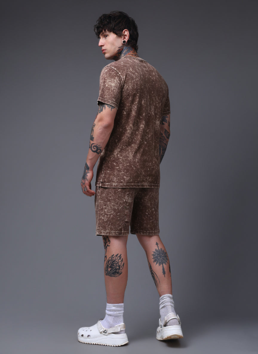 Men's Acidwashed Brown Cords