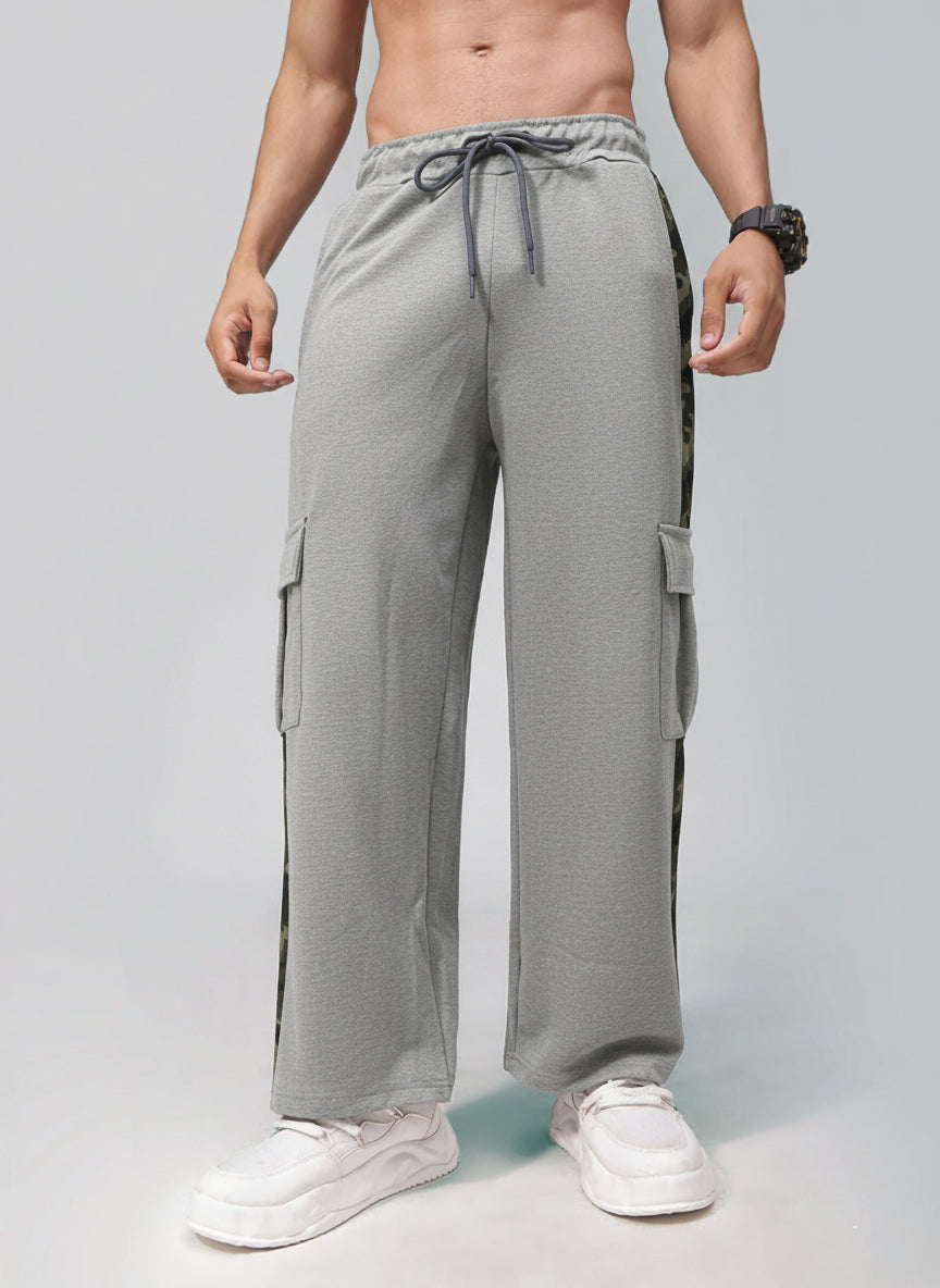 Mens Loose Fit Grey Trackpant