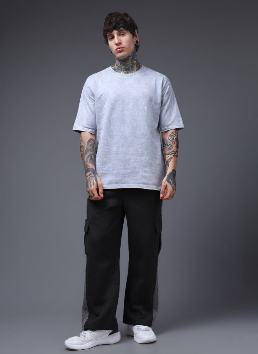 Mens Loose Fit Black Trackpant