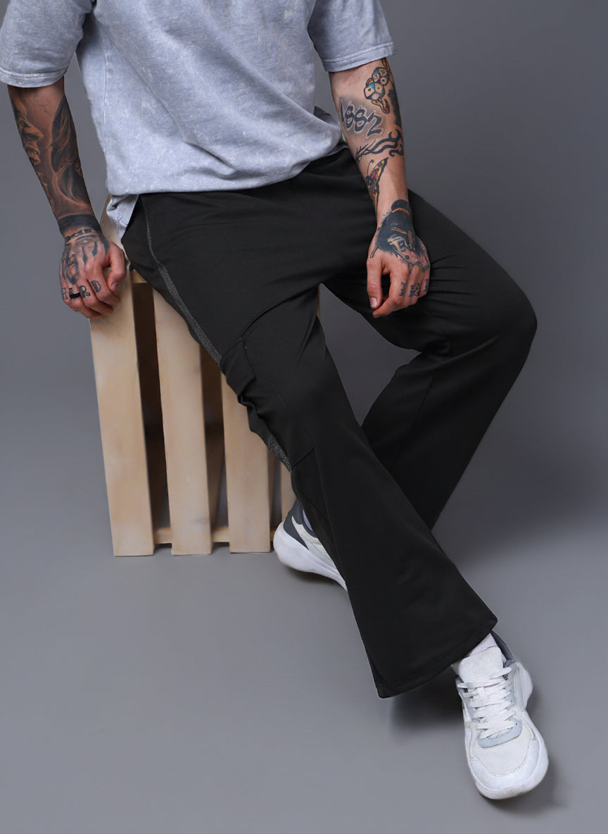 Mens Loose Fit Black Trackpant