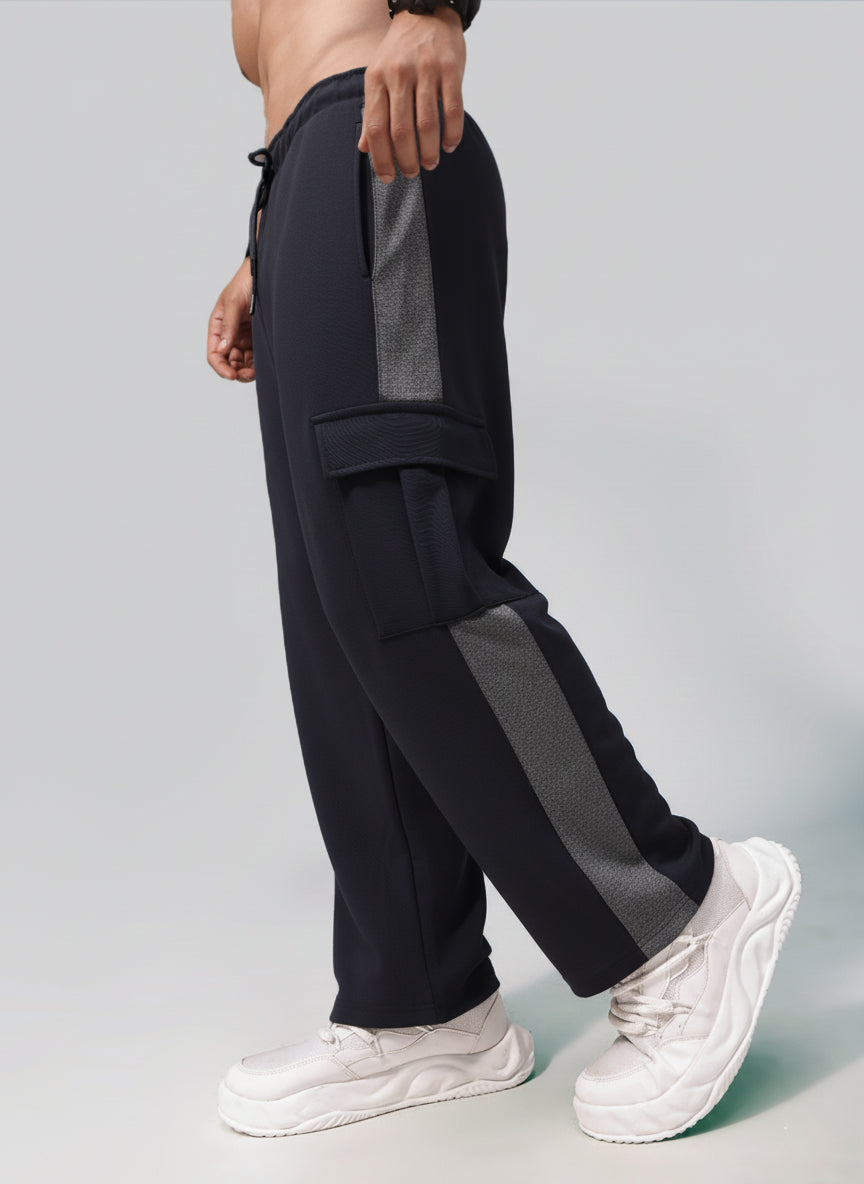 Mens Loose Fit Black Trackpant