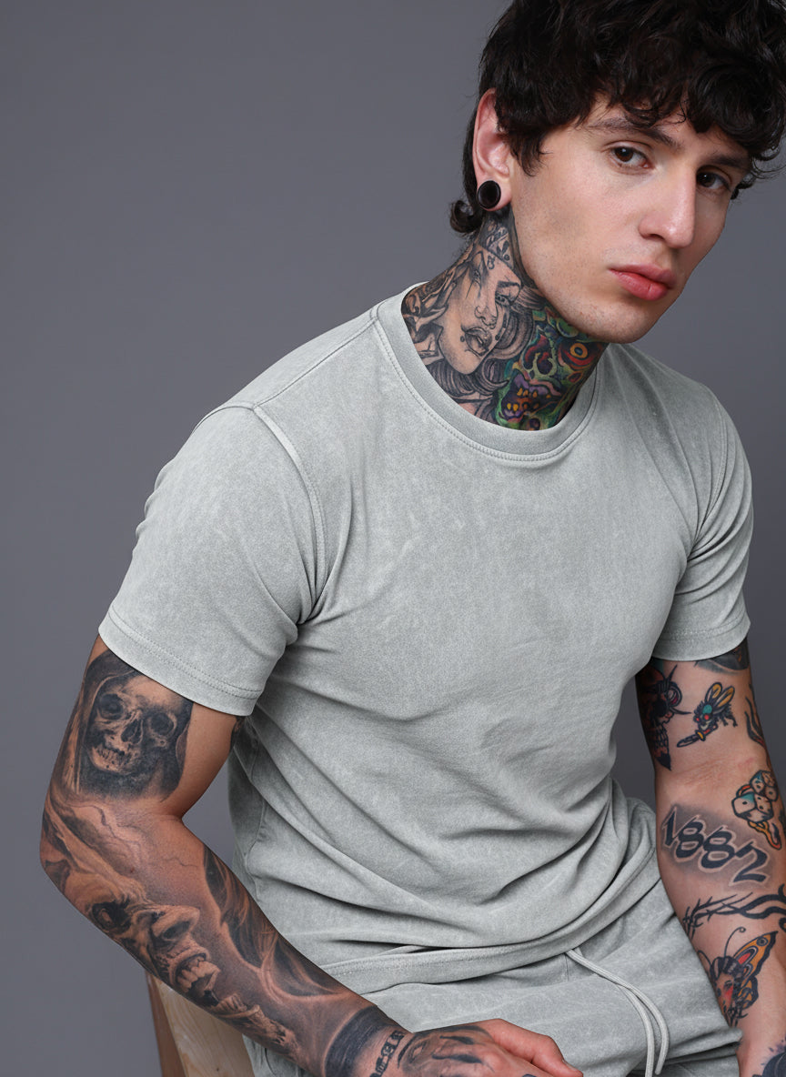 Men's Acidwashed Light Grey Cords