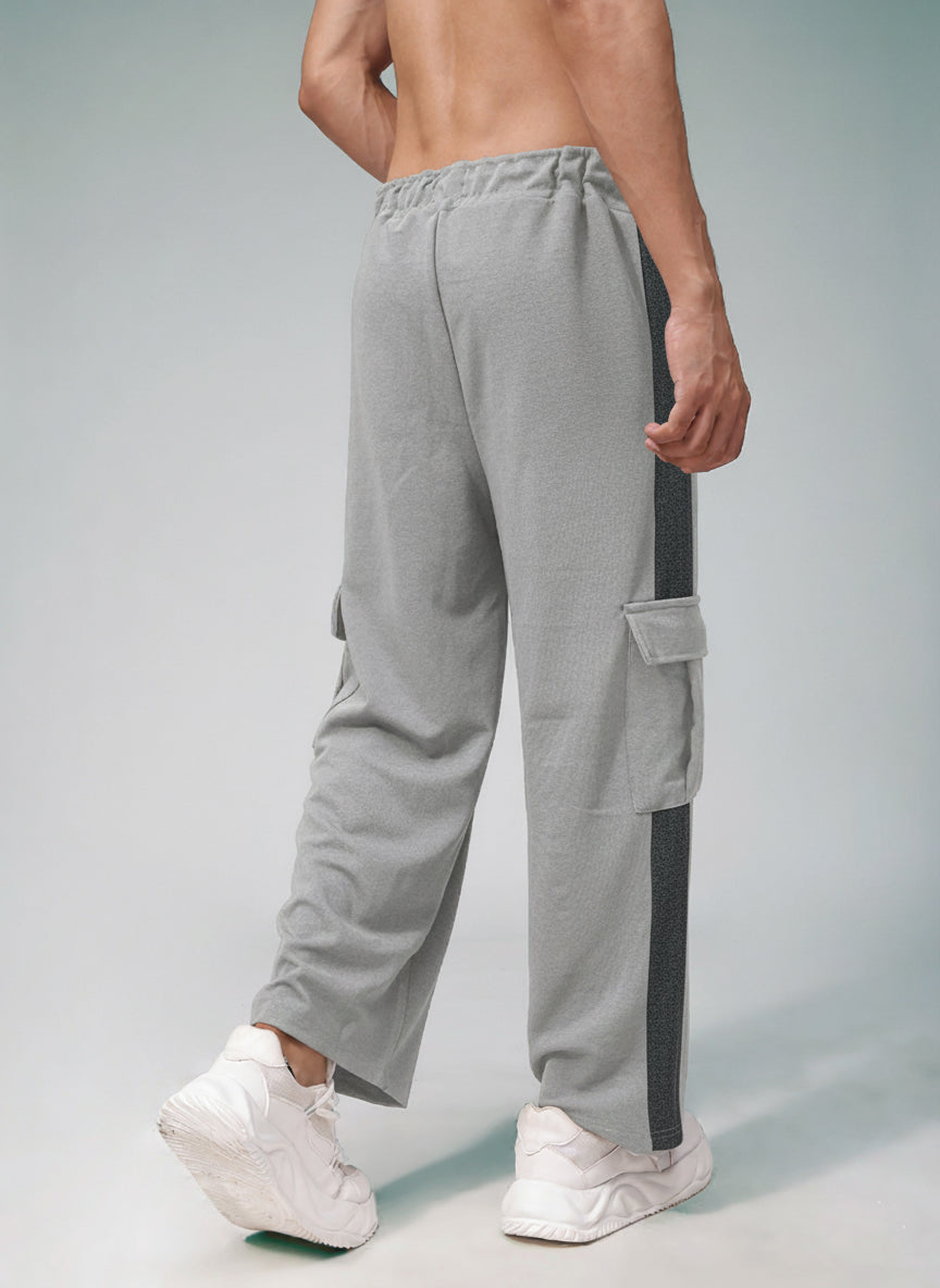 Mens Loose Fit Grey Trackpant