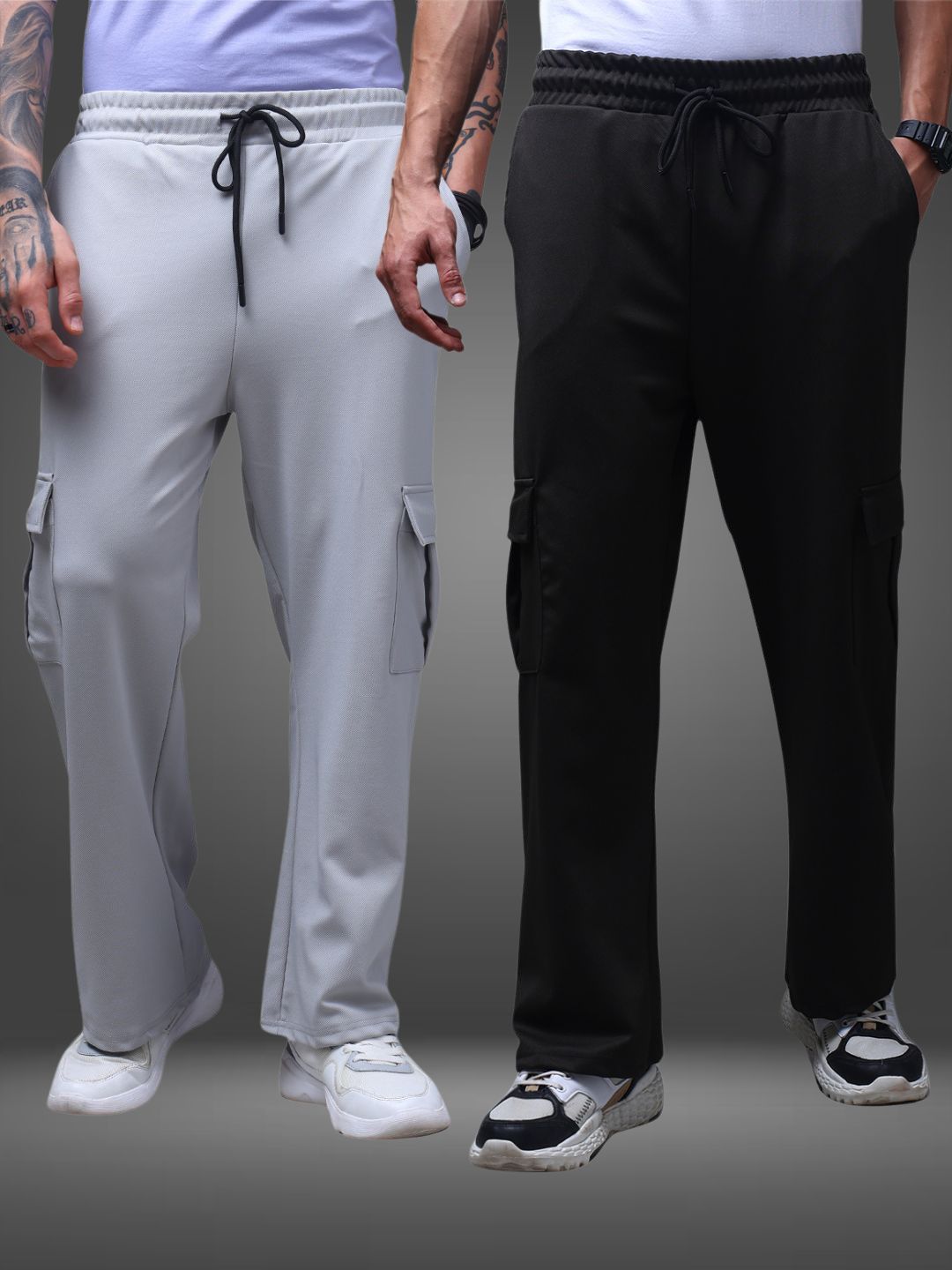 Men's Loose Fit Pack of 2 Trackpants