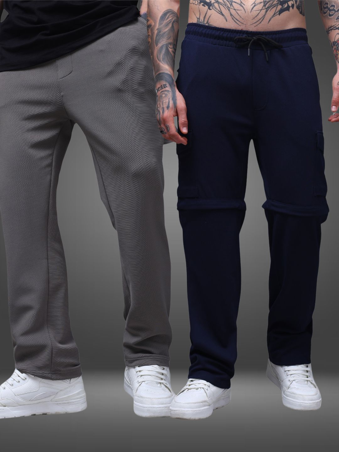 Men's Straight Fit Pack of 2 Trackpants