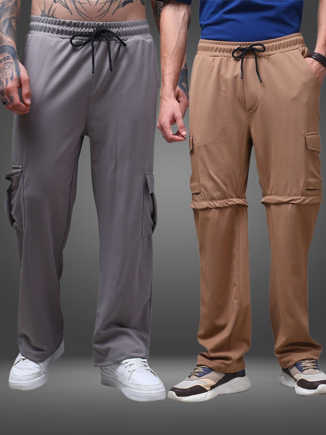 Men's Loose Fit Pack of 2 Trackpants