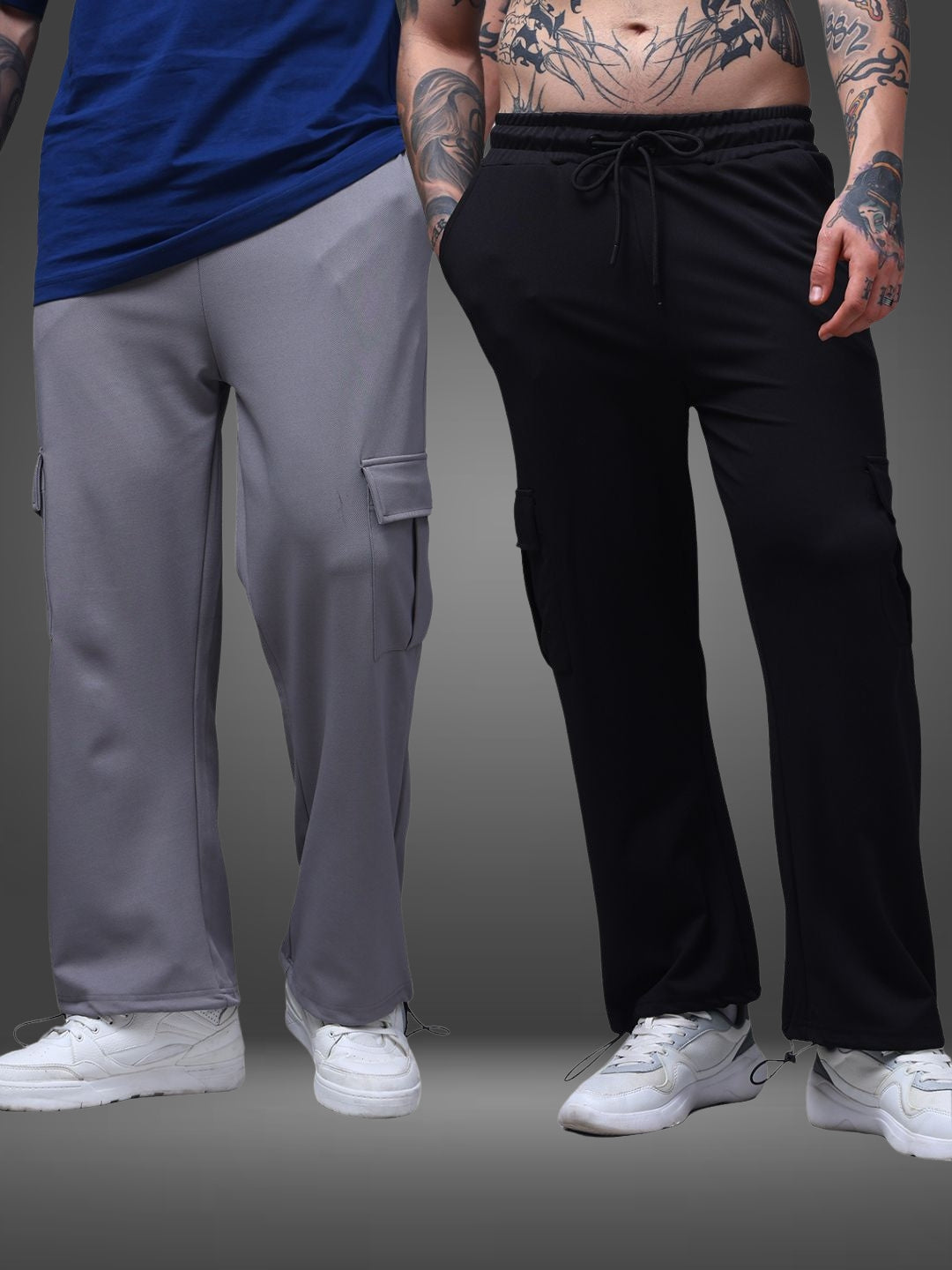 Men's Loose Fit Pack of 2 Trackpants