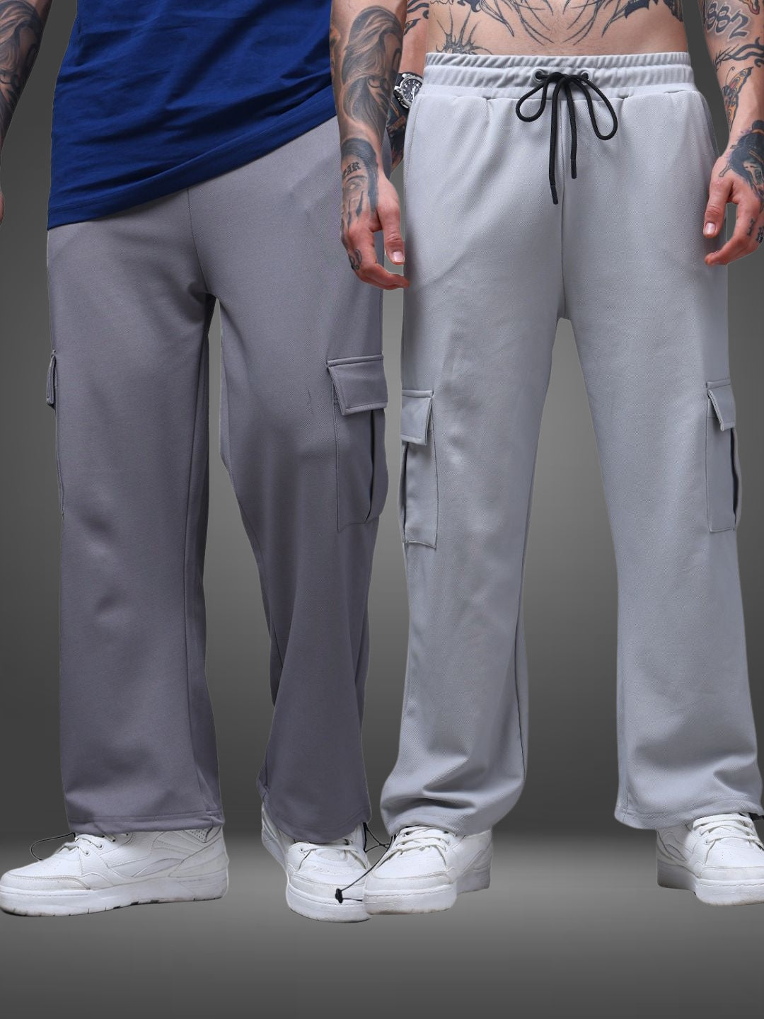 Men's Loose Fit Pack of 2 Trackpants