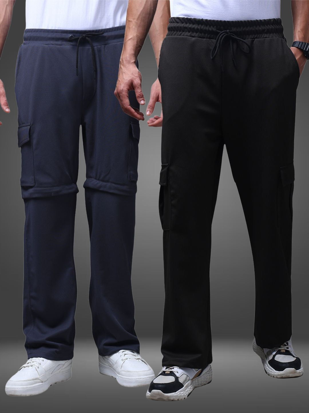 Men's Straight Fit Pack of 2 Trackpants
