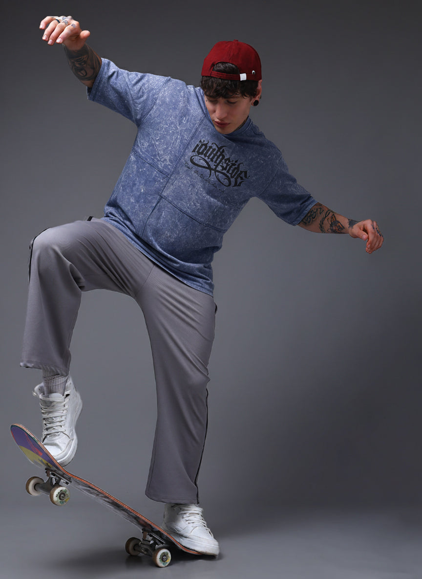 Men's Acidwashed Streetwear T-shirt