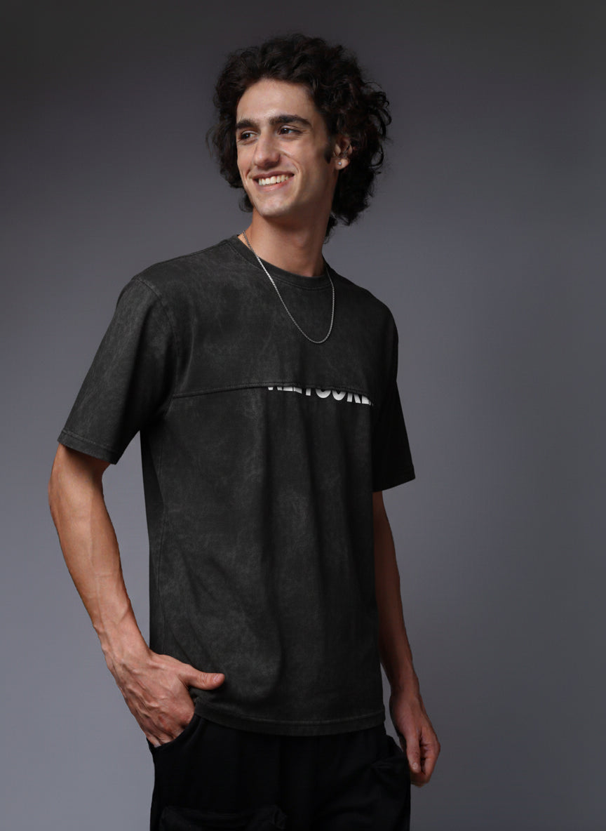 Men's Acidwashed Streetwear T-shirt