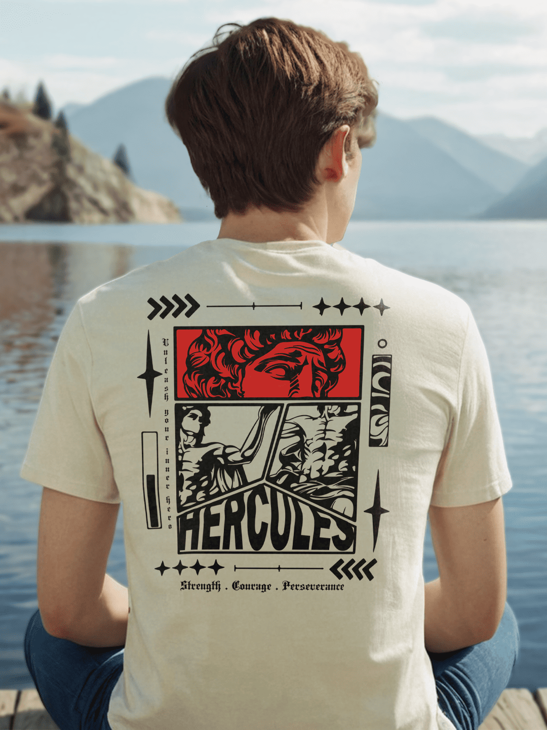 Mens Regular Fit Pack of 2 Printed Tshirts