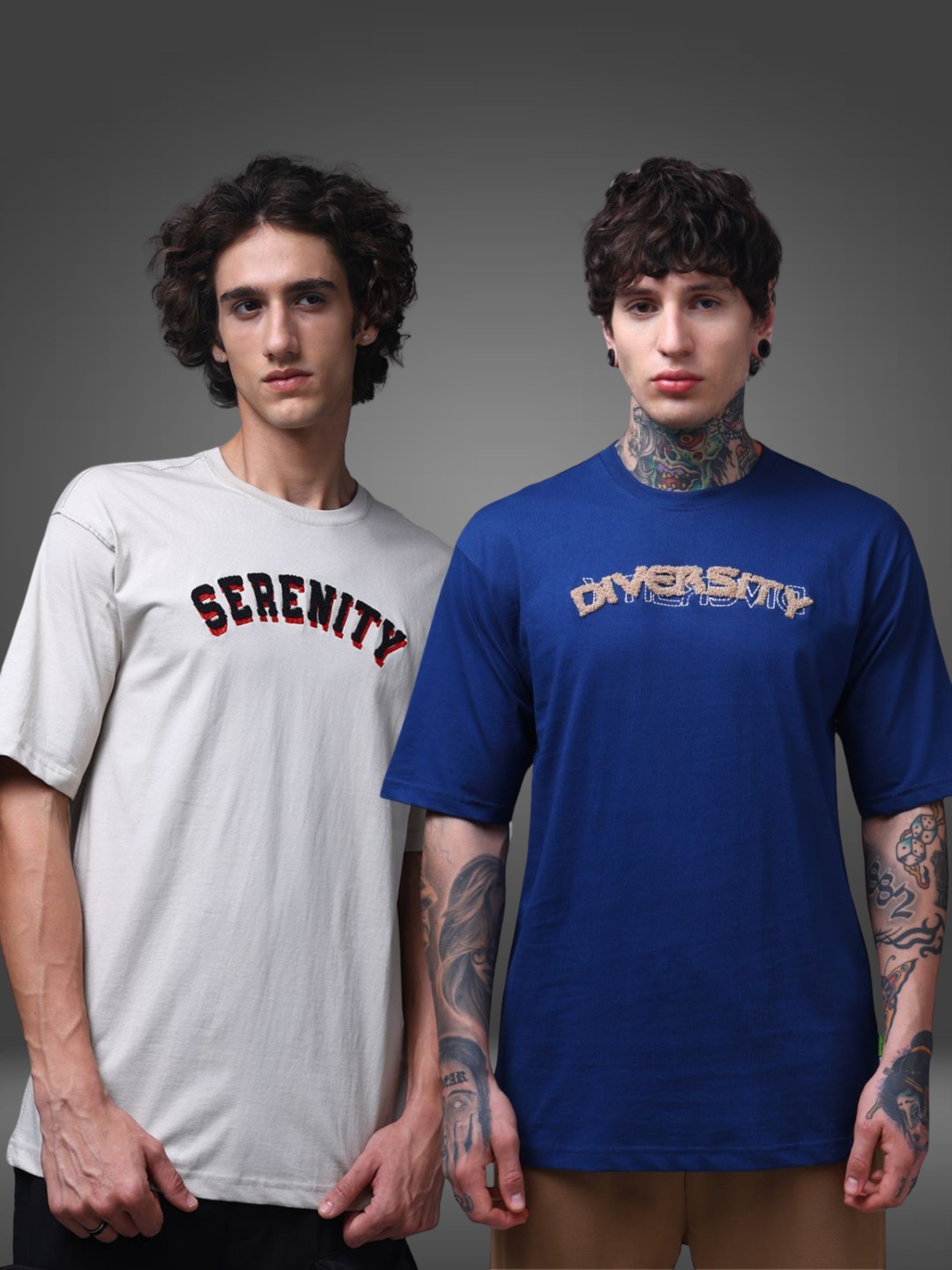 Men's Oversized Pack of 2 tshirts
