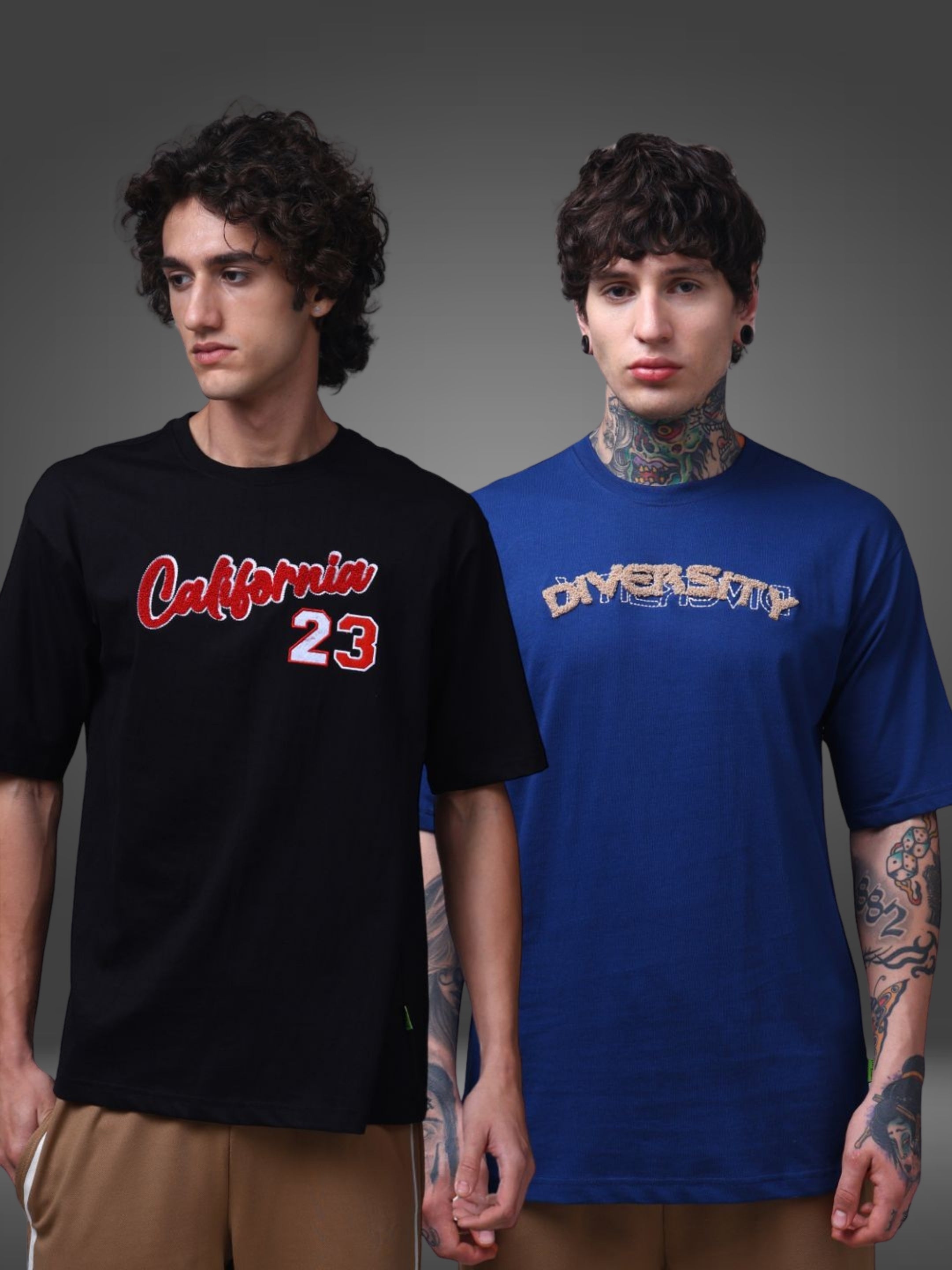 Men's Oversized Pack of 2 tshirts