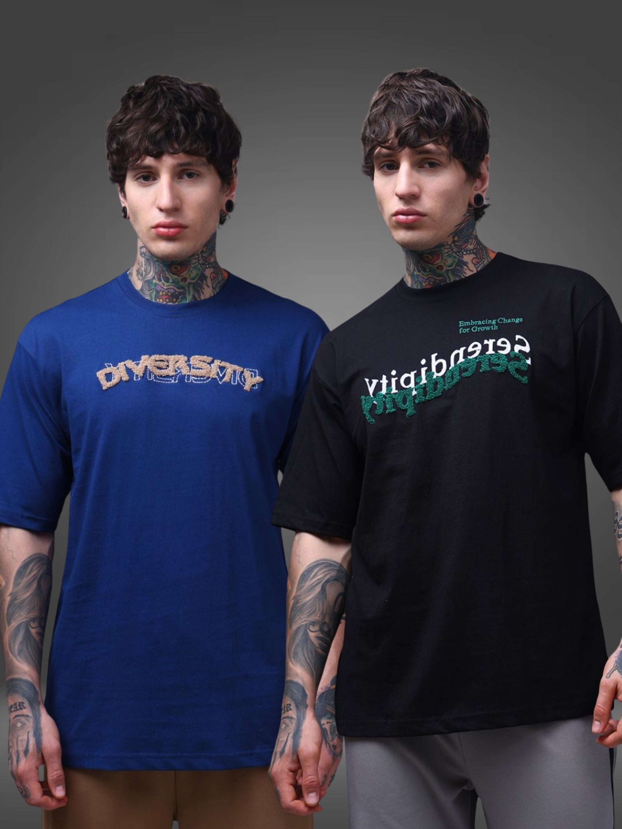 Men's Oversized Pack of 2 tshirts