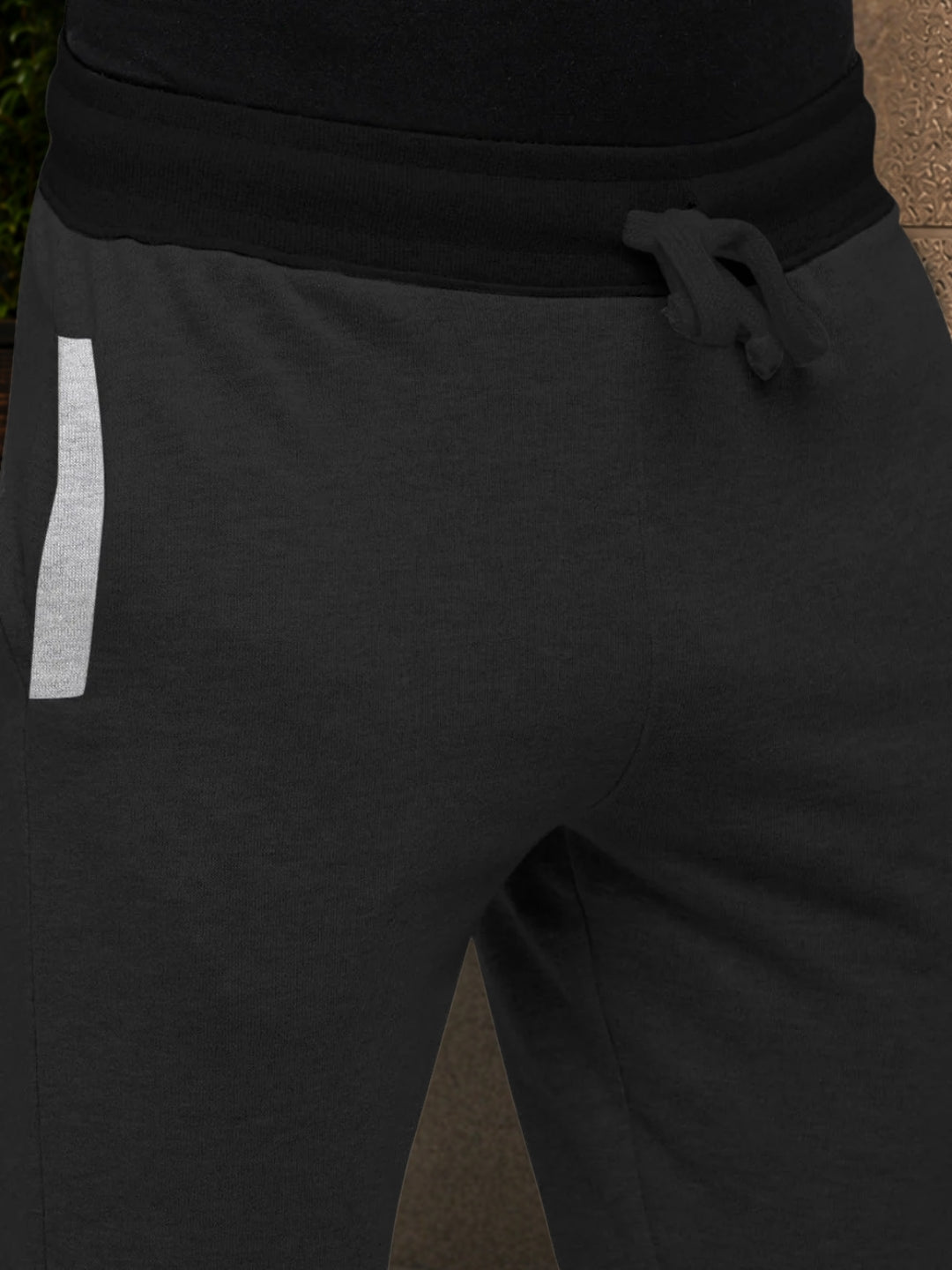 Men's Solid Charcoal Regular Fit Joggers