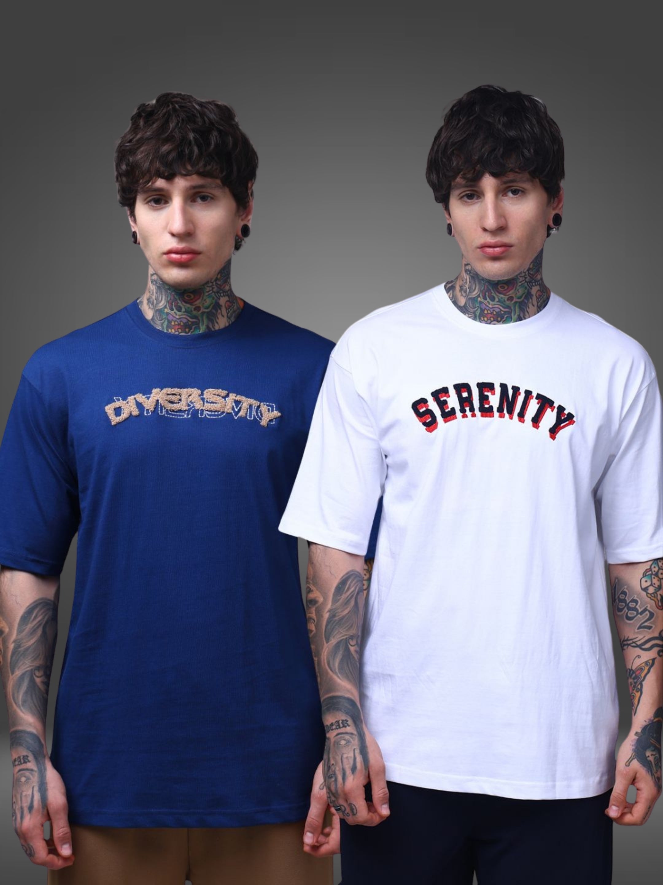 Men's Oversized Pack of 2 tshirts