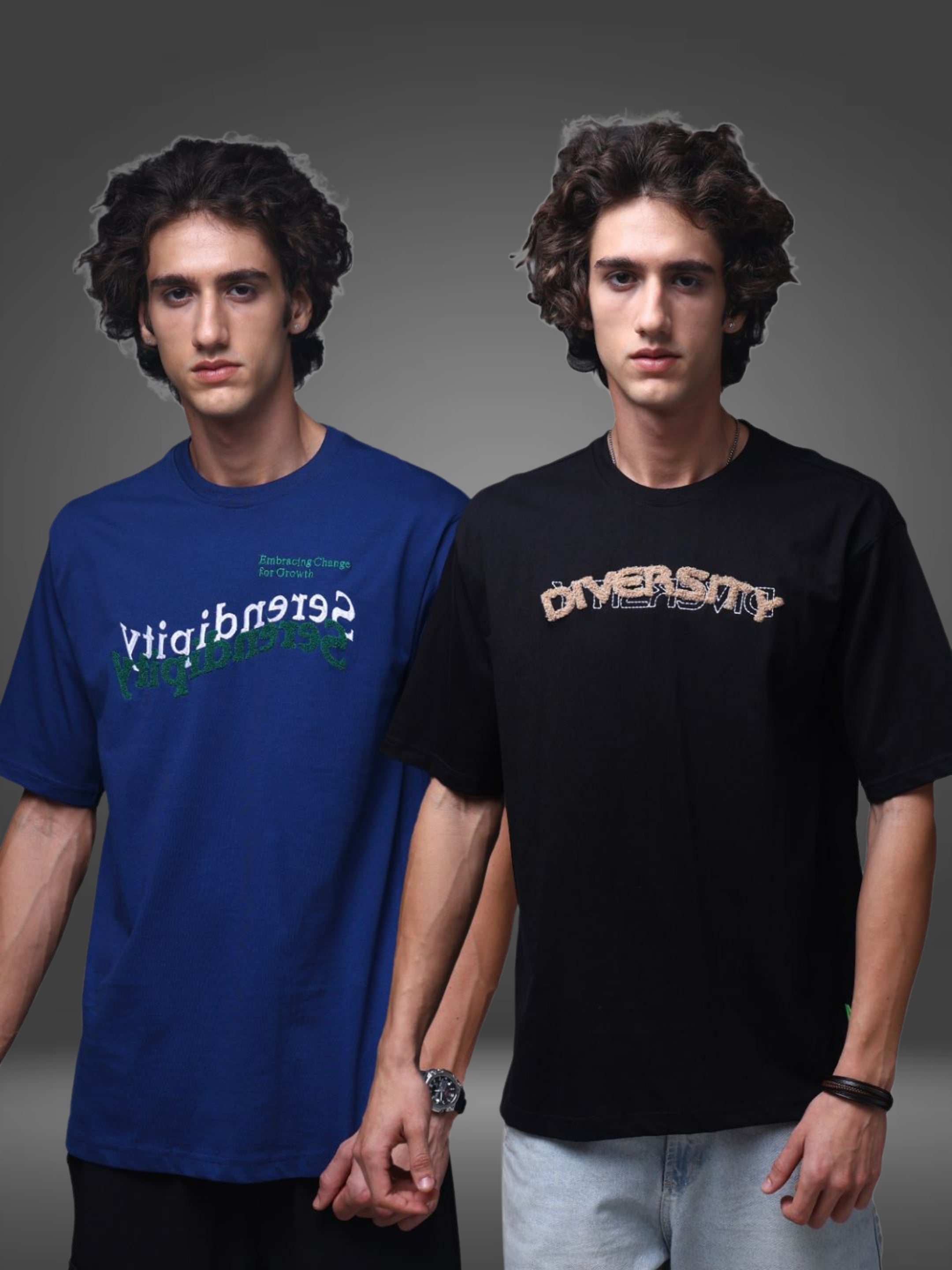 Men's Oversized Pack of 2 tshirts