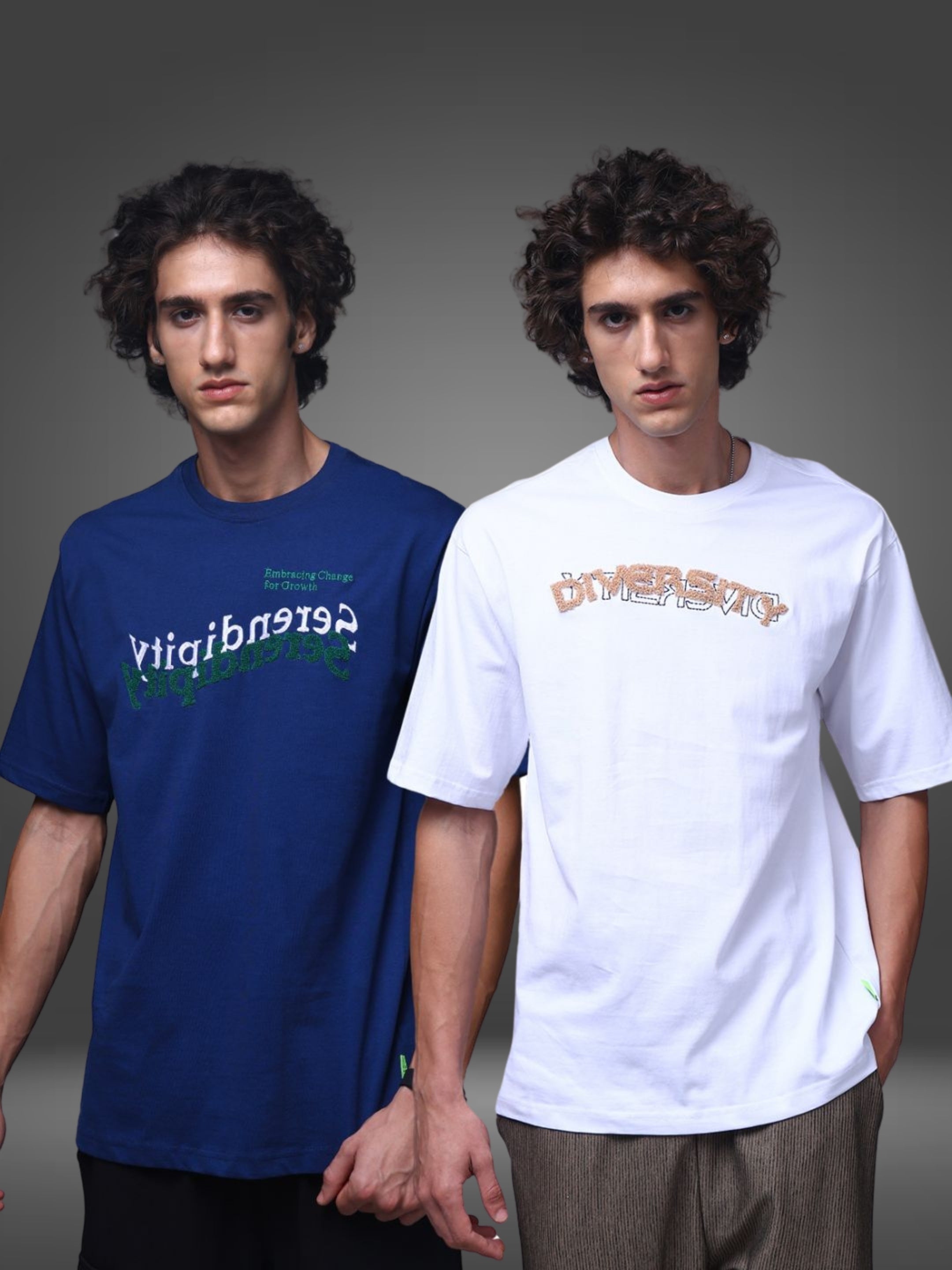 Men's Oversized Pack of 2 tshirts