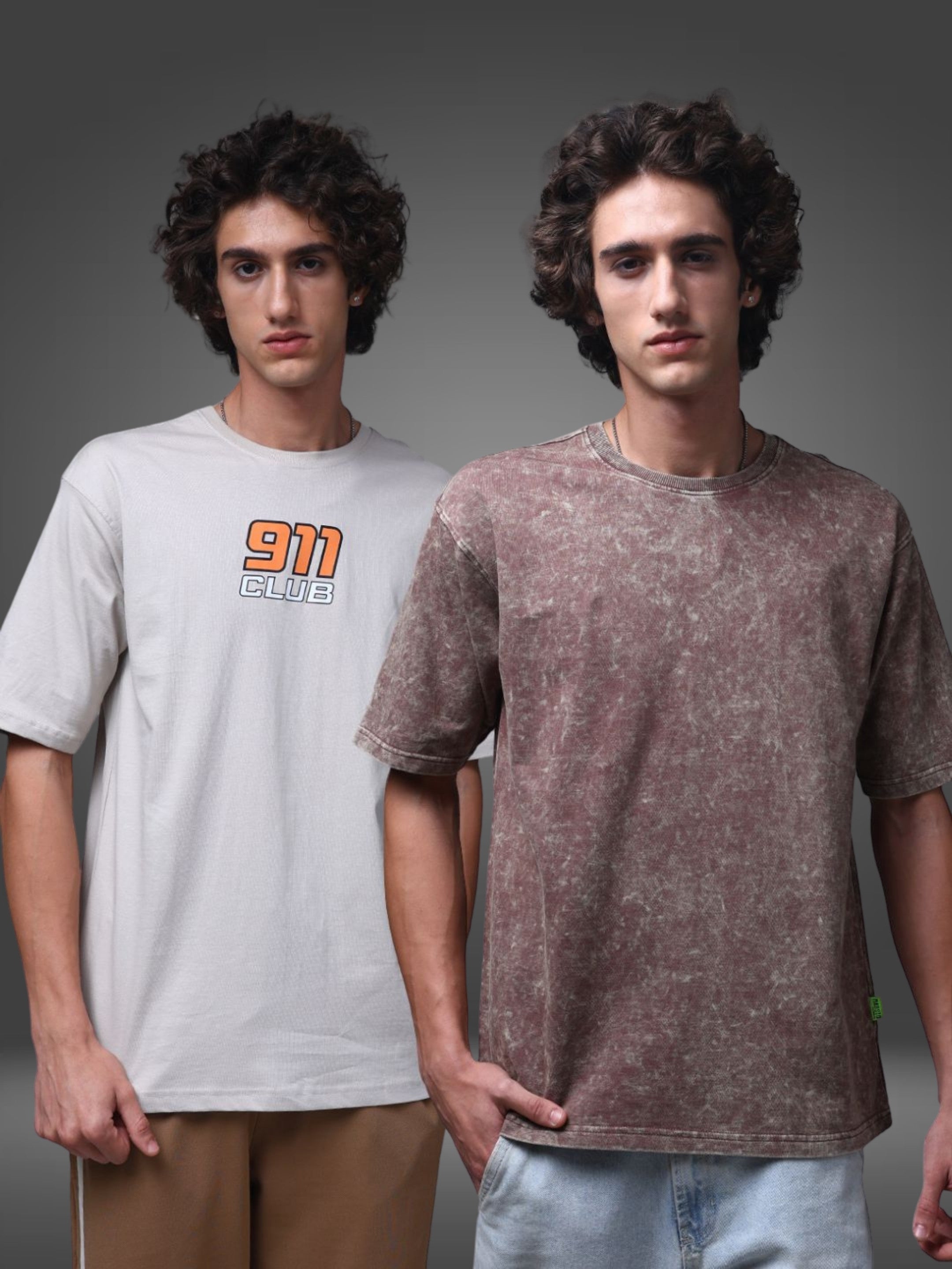 Men's Oversized Pack of 2 tshirts