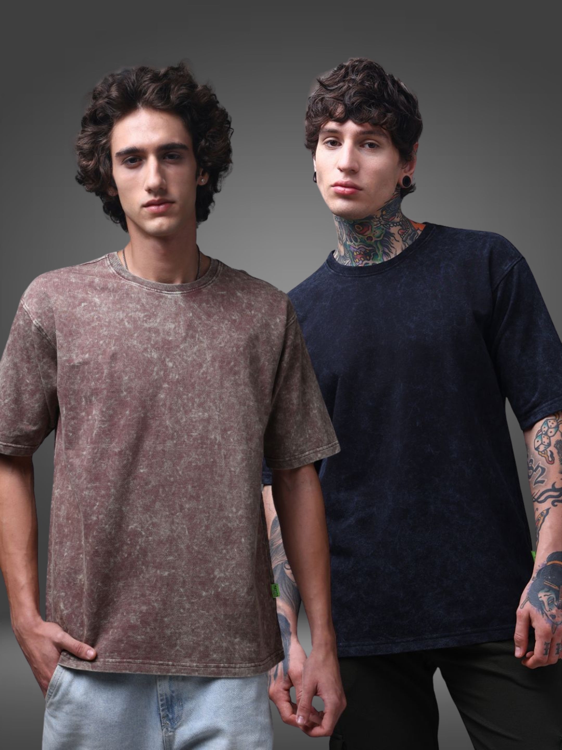 Men's Oversized Pack of 2 tshirts