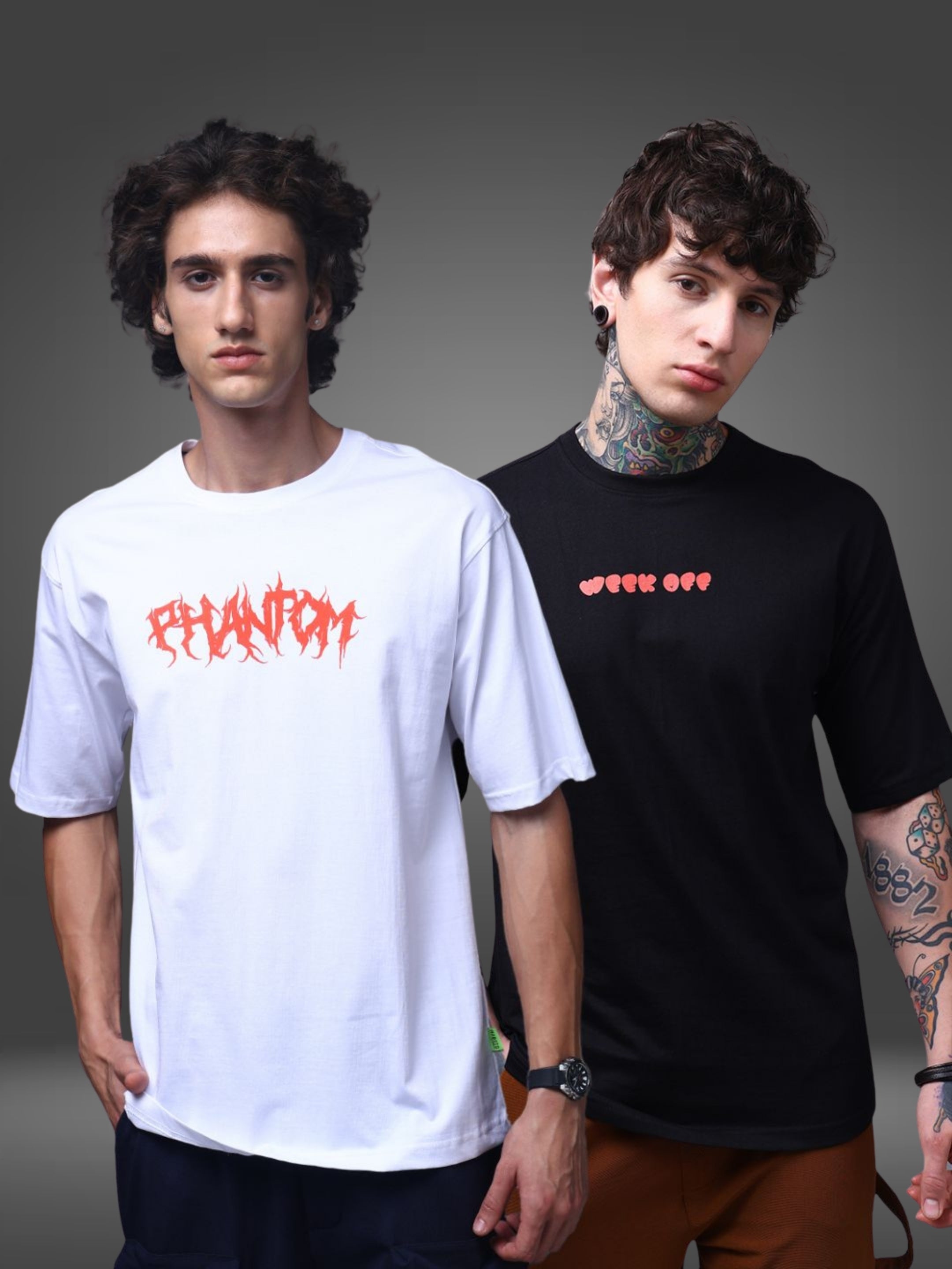 Men's Oversized Pack of 2 tshirts