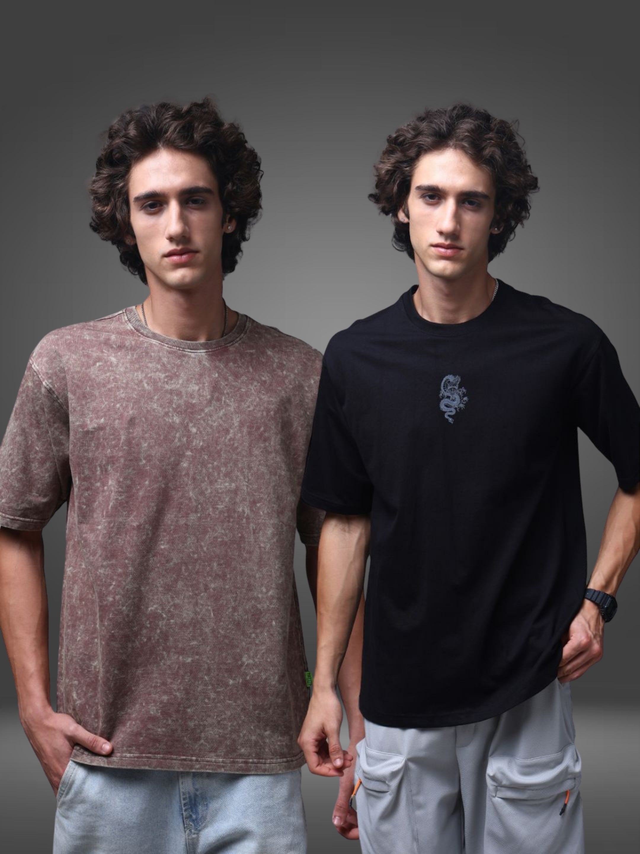 Men's Oversized Pack of 2 tshirts