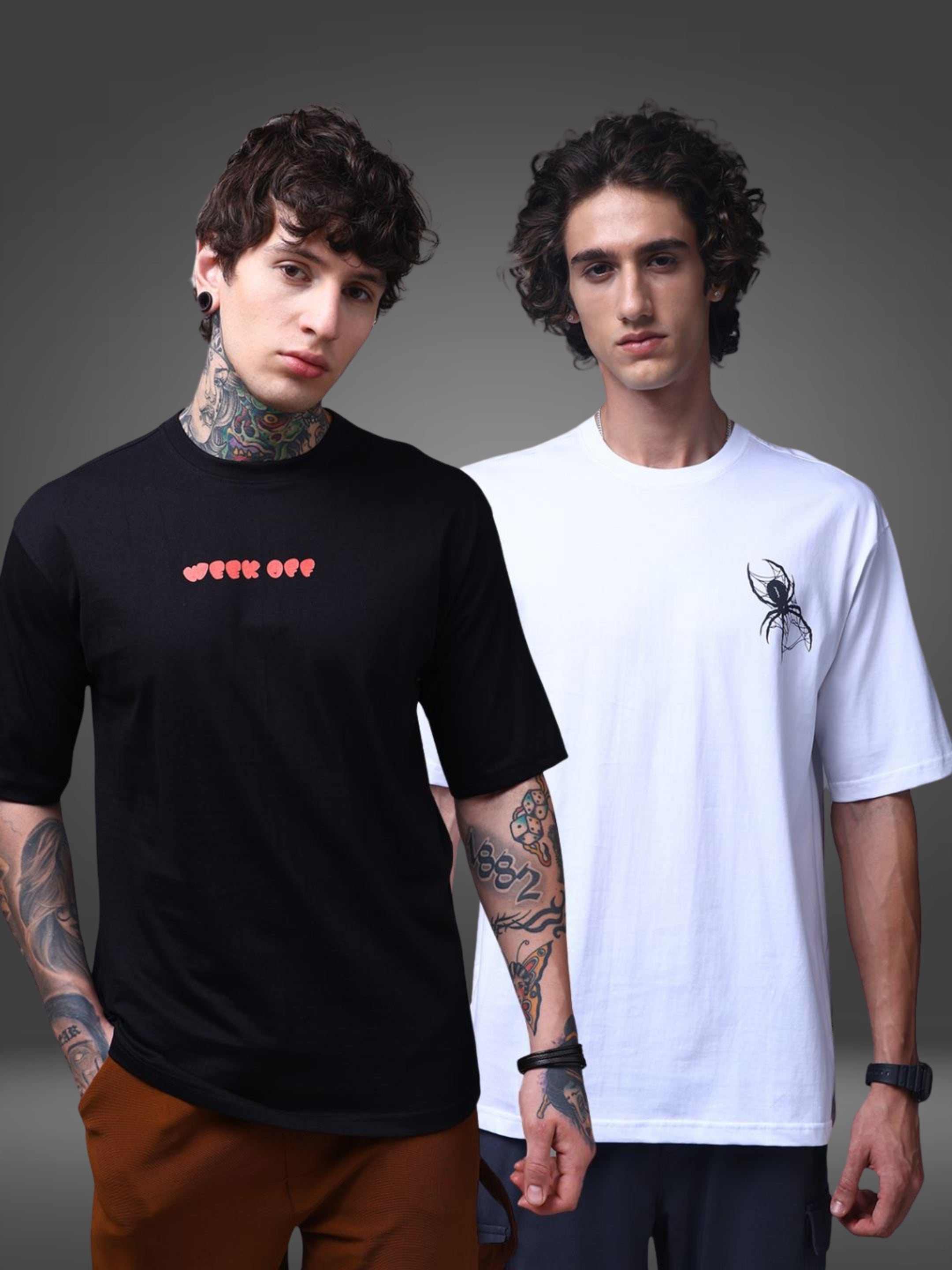Men's Oversized Pack of 2 tshirts