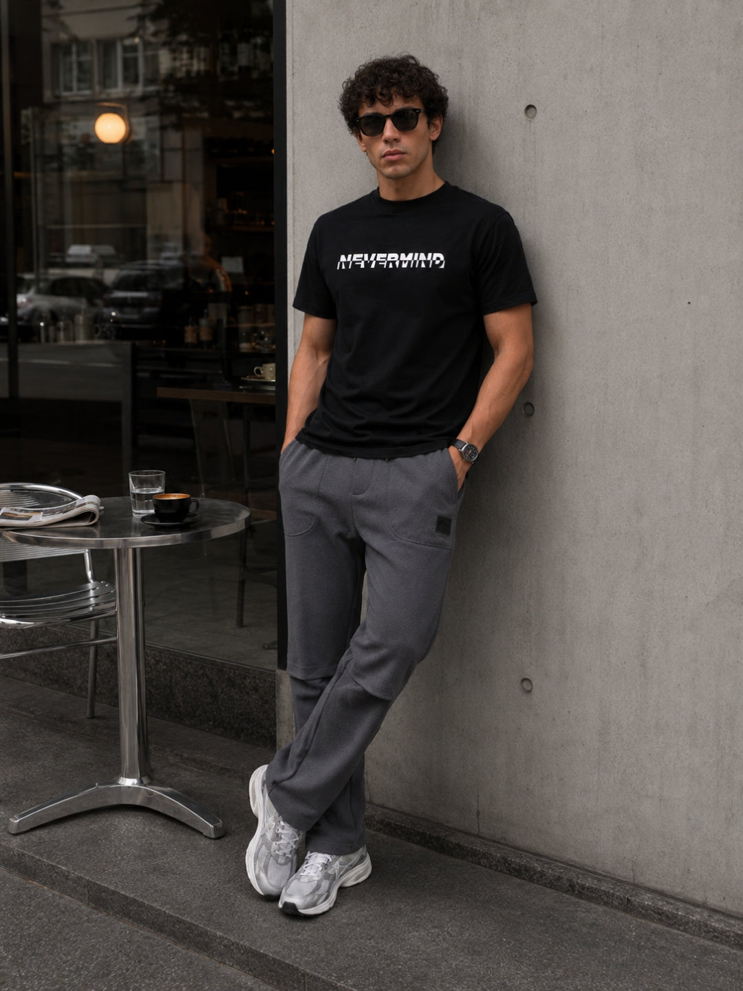 Men's Printed Regular T-Shirt & Relaxed fit Track Pants Streetwear Co-ord Set