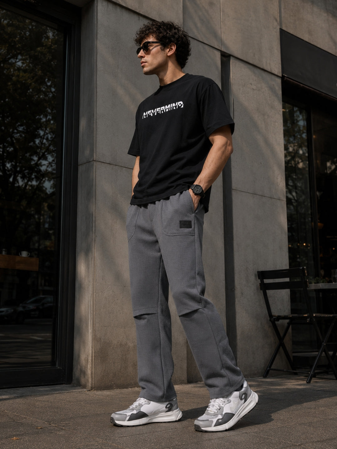 Men's Printed Regular T-Shirt & Relaxed fit Track Pants Streetwear Co-ord Set