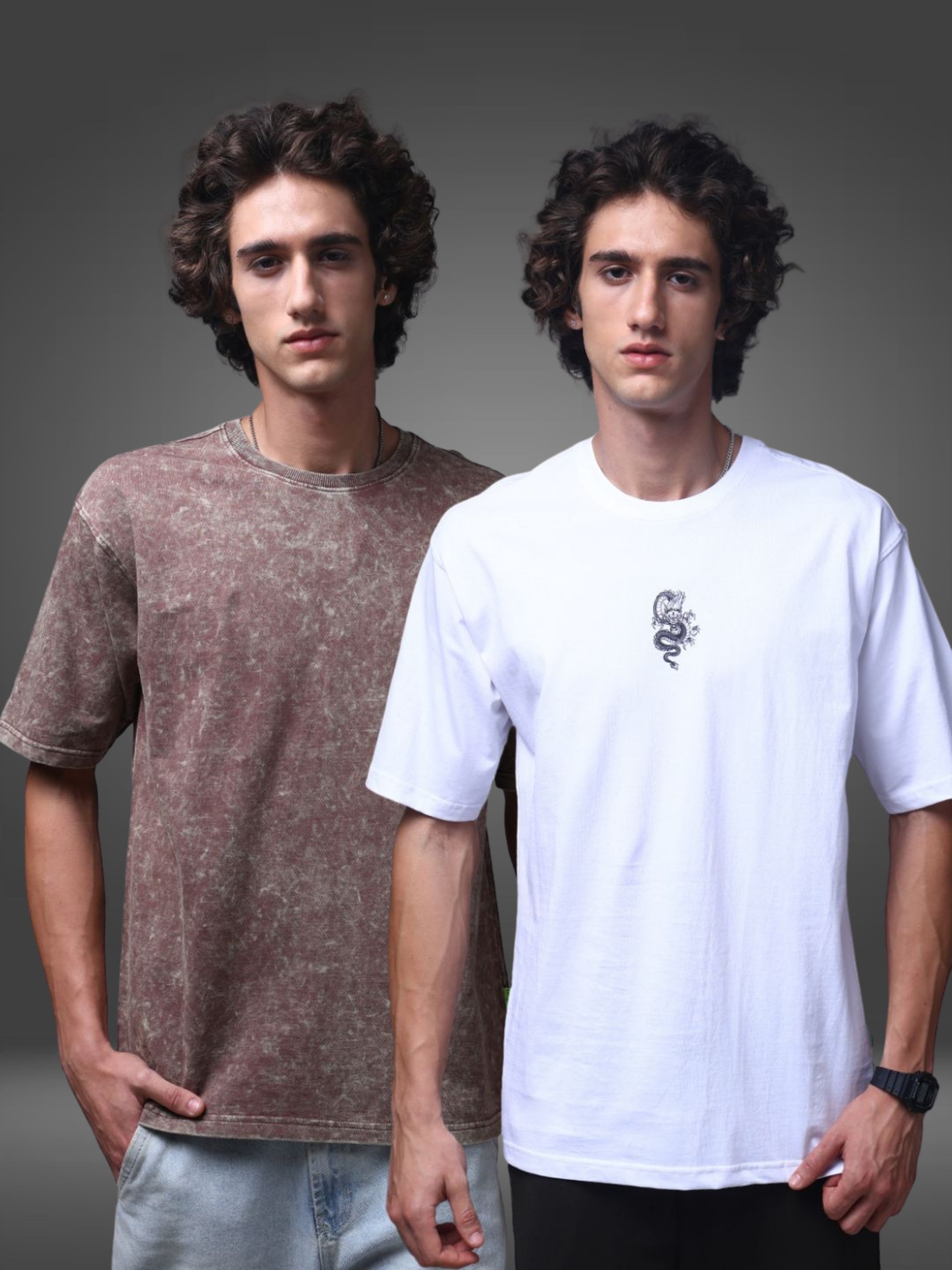 Men's Oversized Pack of 2 tshirts