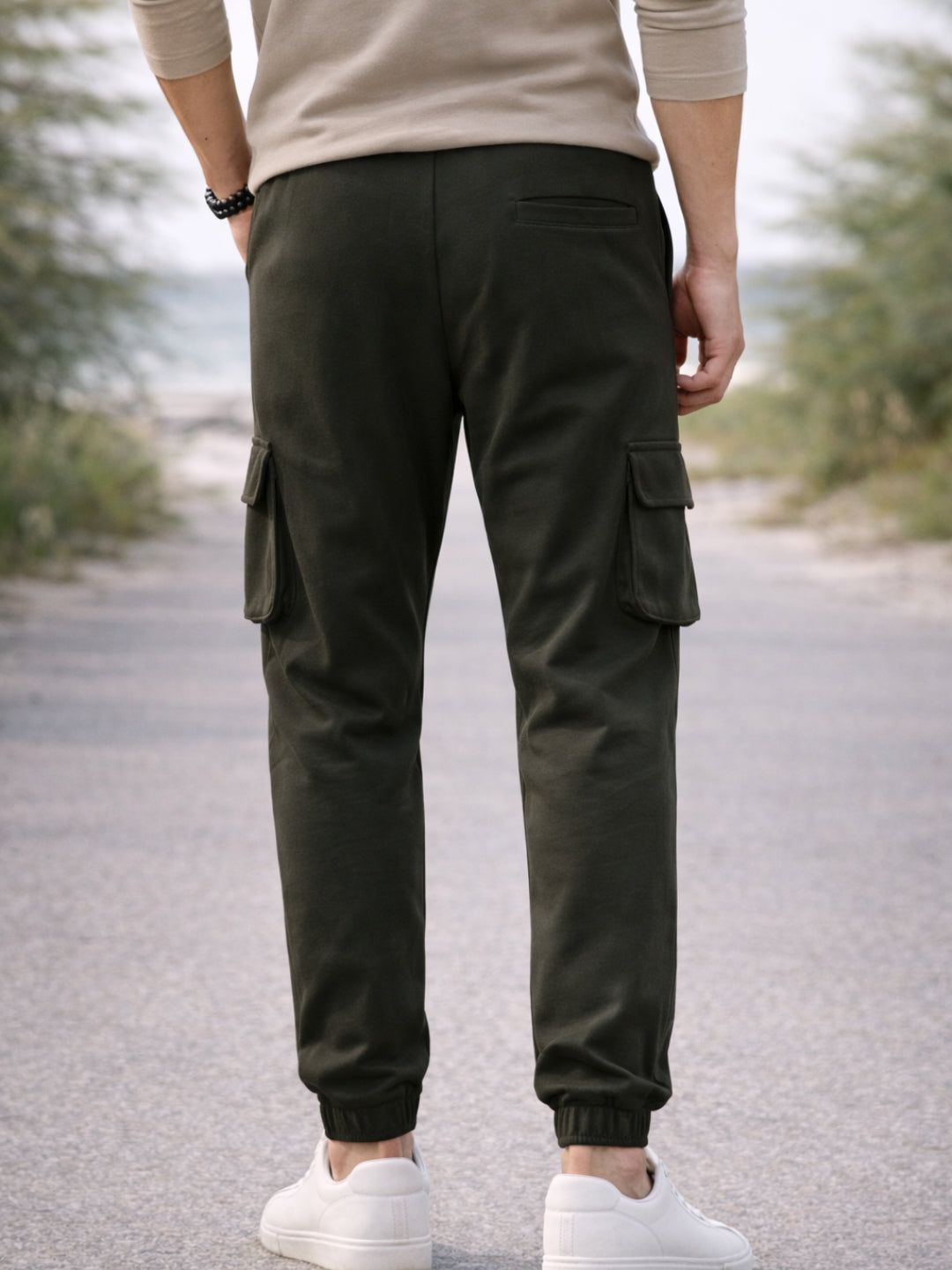 Men's Olive Cargo Joggers
