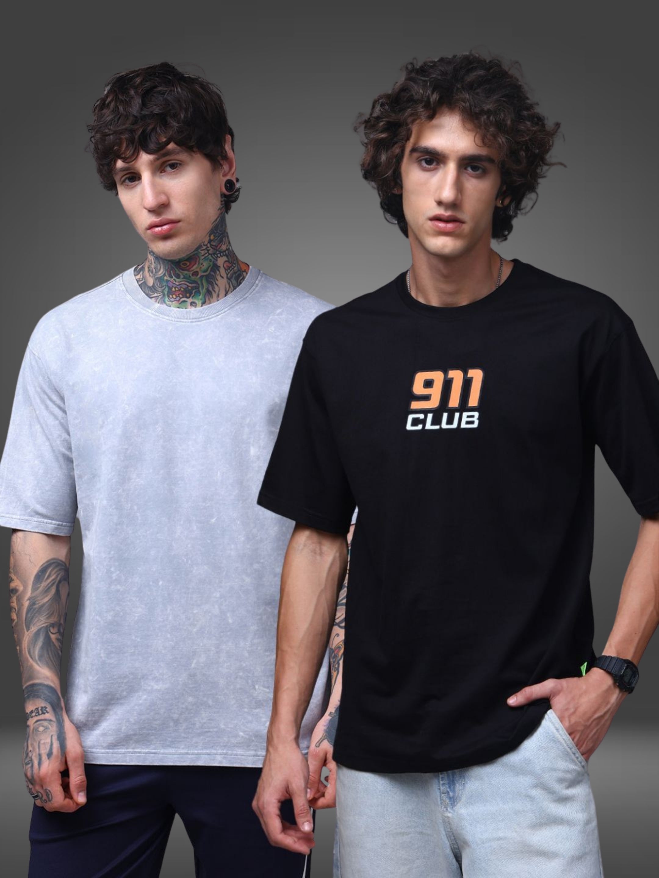 Men's Oversized Pack of 2 tshirts