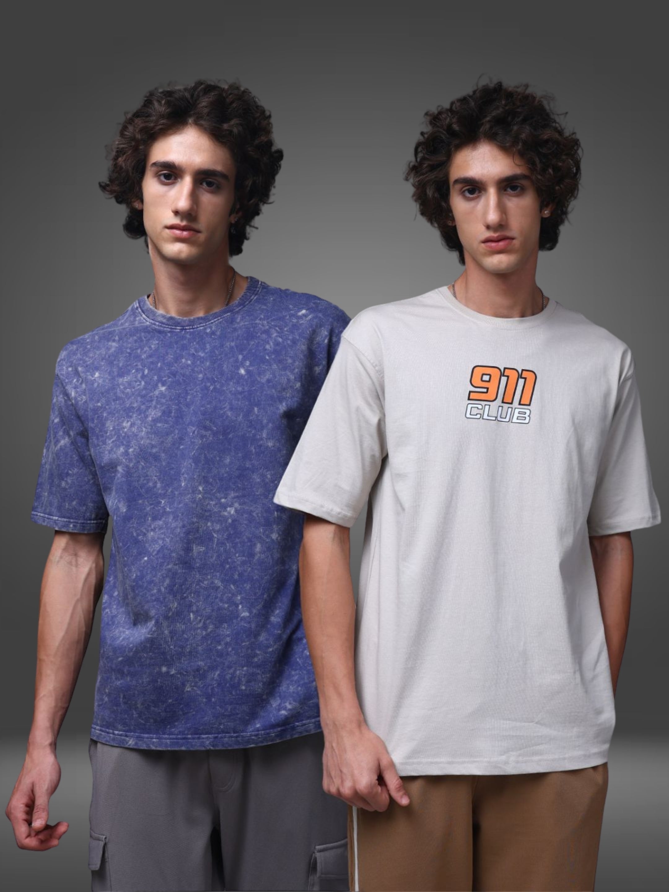 Men's Oversized Pack of 2 tshirts