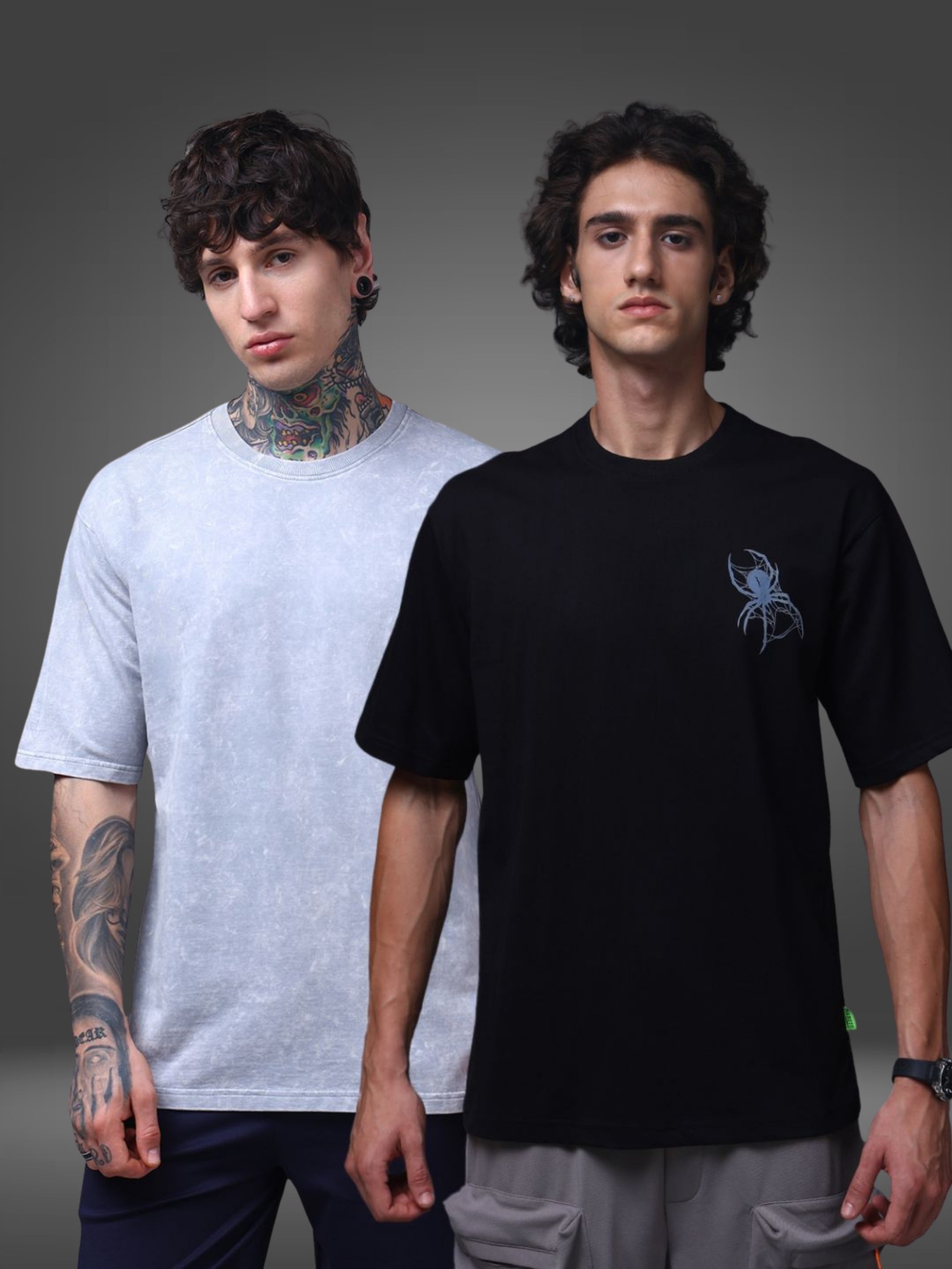 Men's Oversized Pack of 2 tshirts