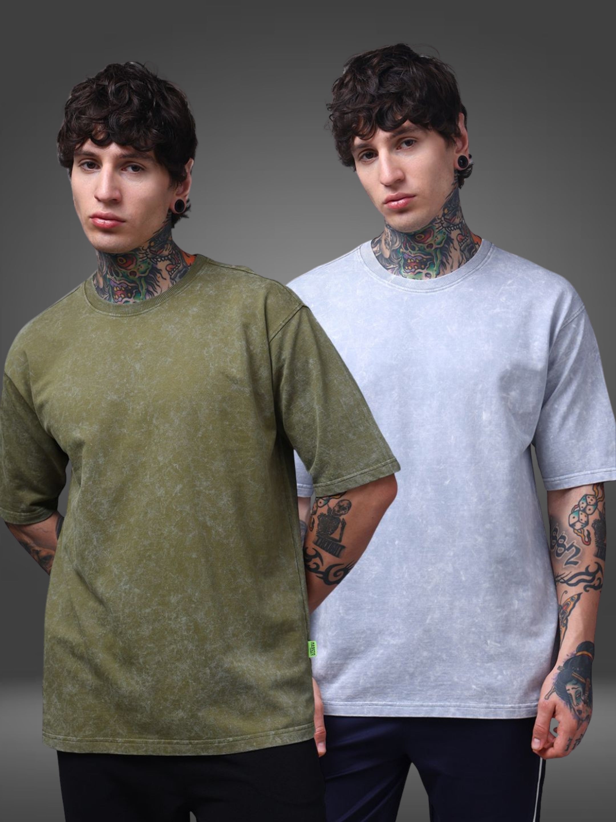 Men's Oversized Pack of 2 tshirts