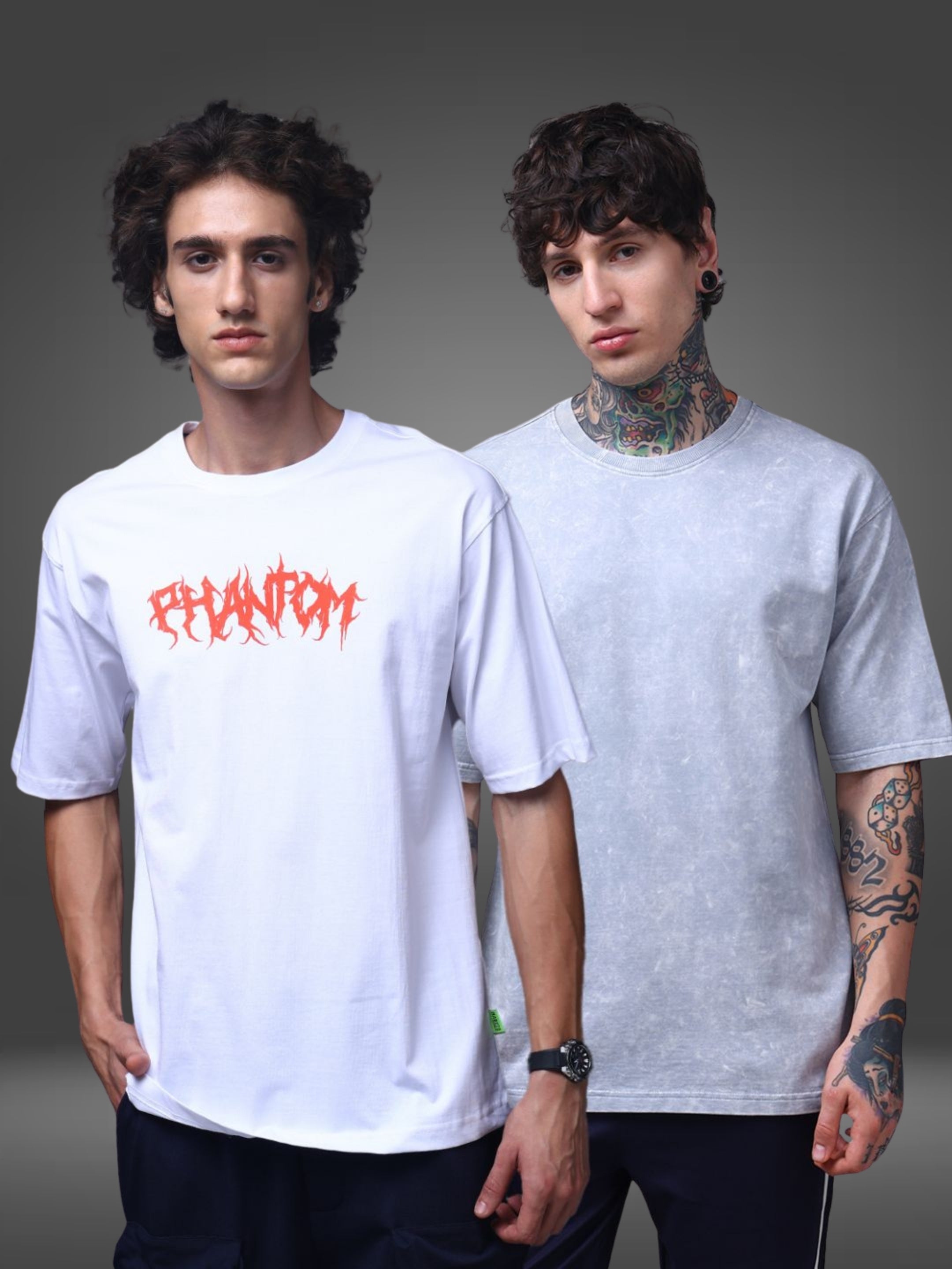 Men's Oversized Pack of 2 tshirts