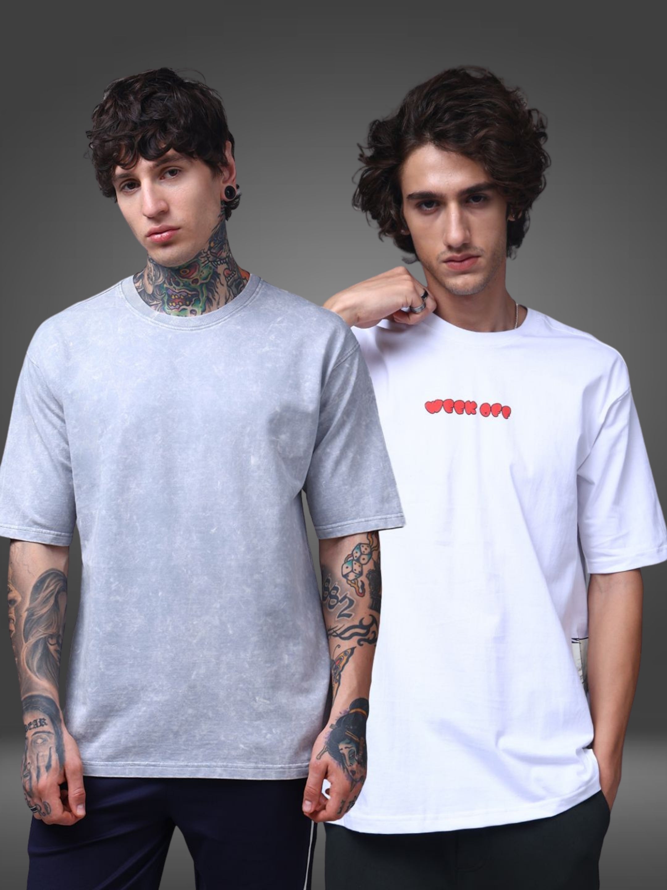 Men's Oversized Pack of 2 tshirts