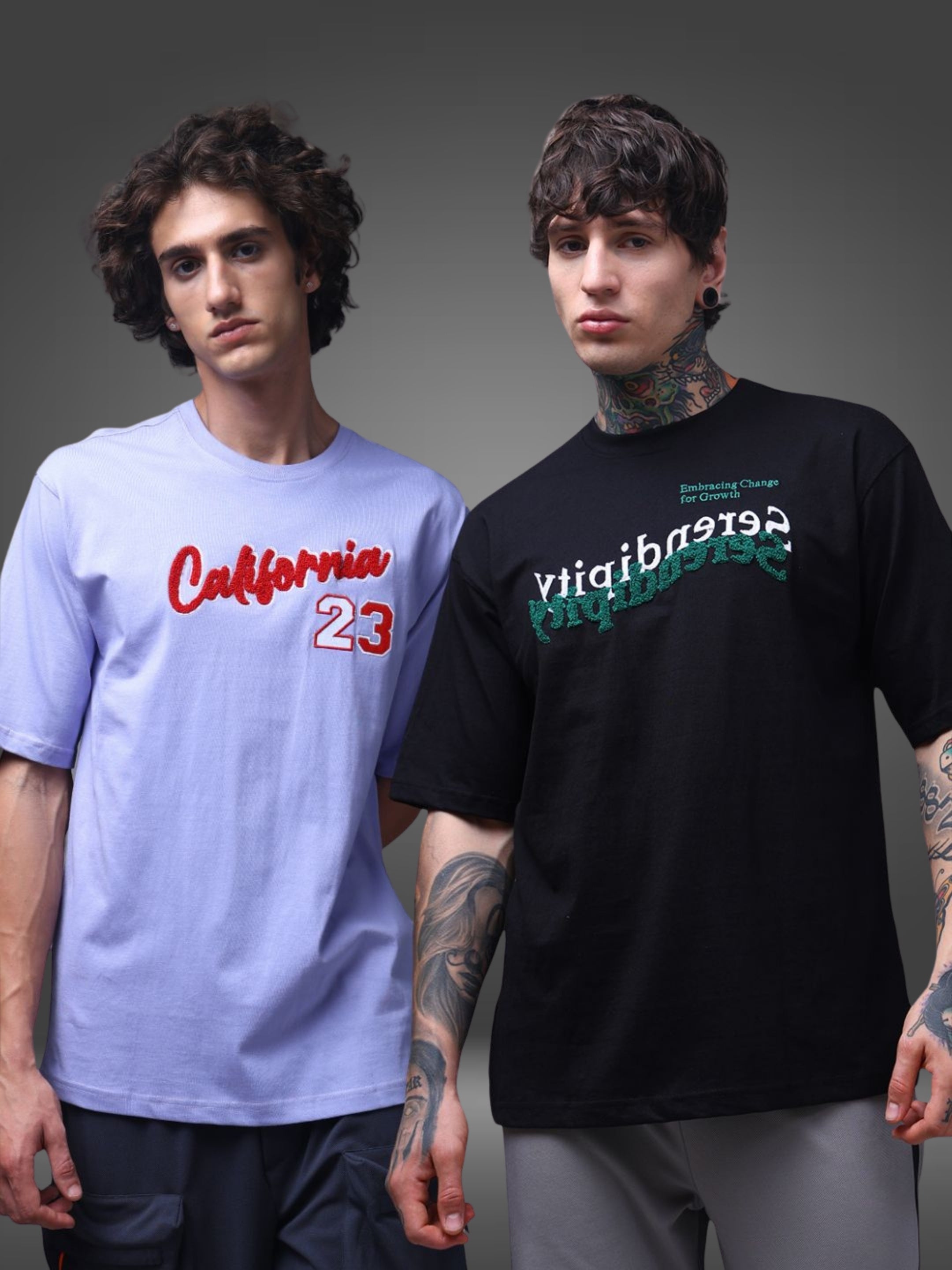 Men's Oversized Pack of 2 tshirts