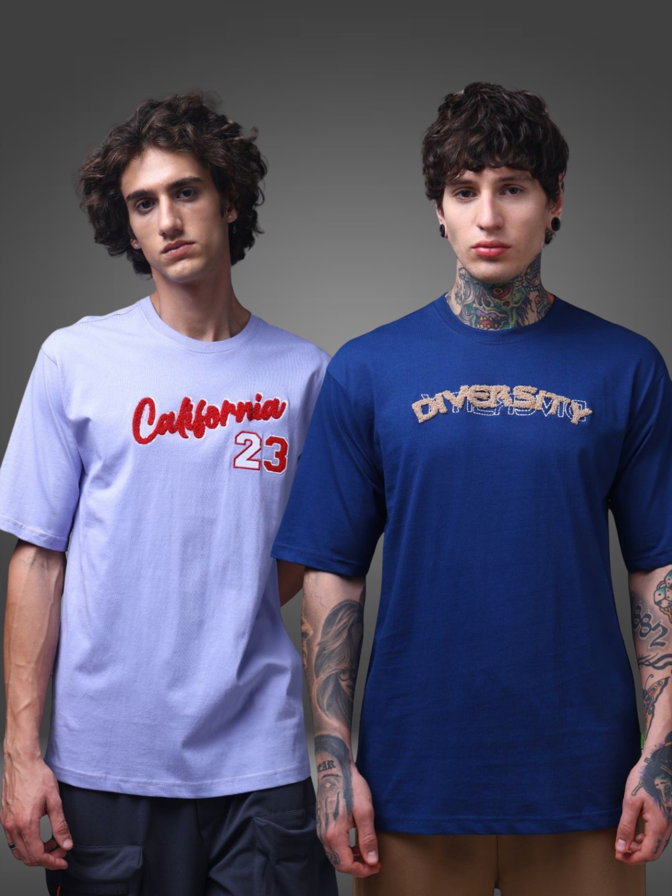 Men's Oversized Pack of 2 tshirts