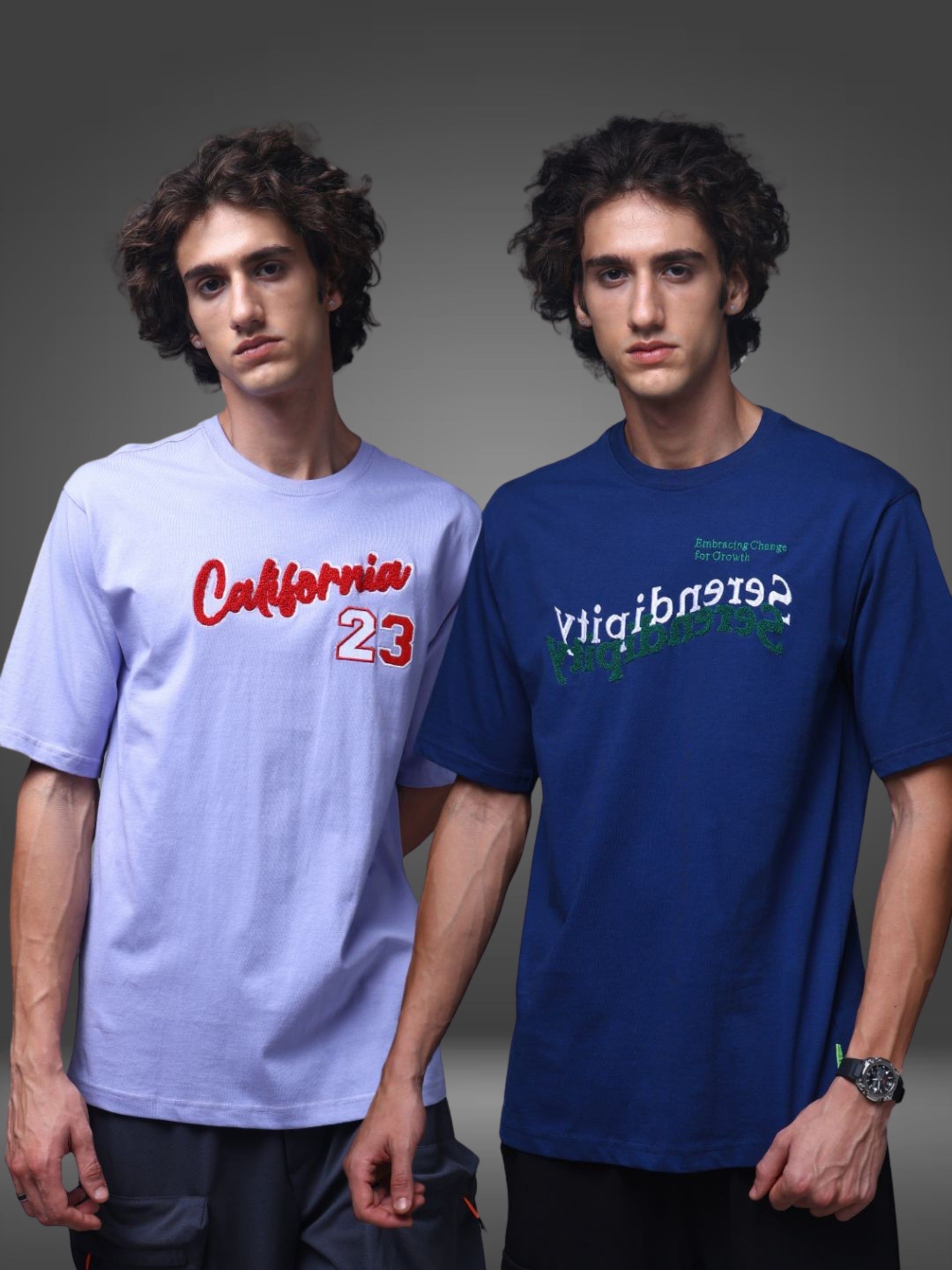 Men's Oversized Pack of 2 tshirts