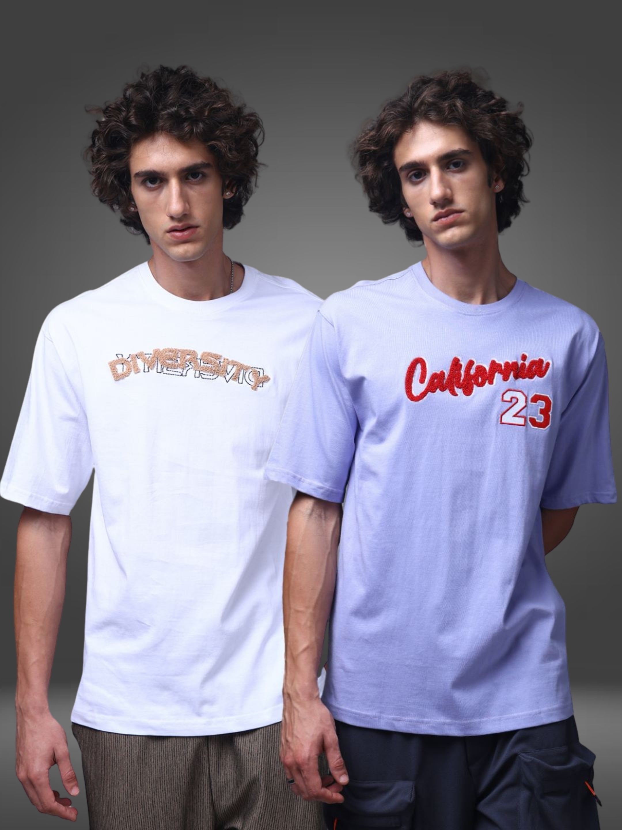 Men's Oversized Pack of 2 tshirts