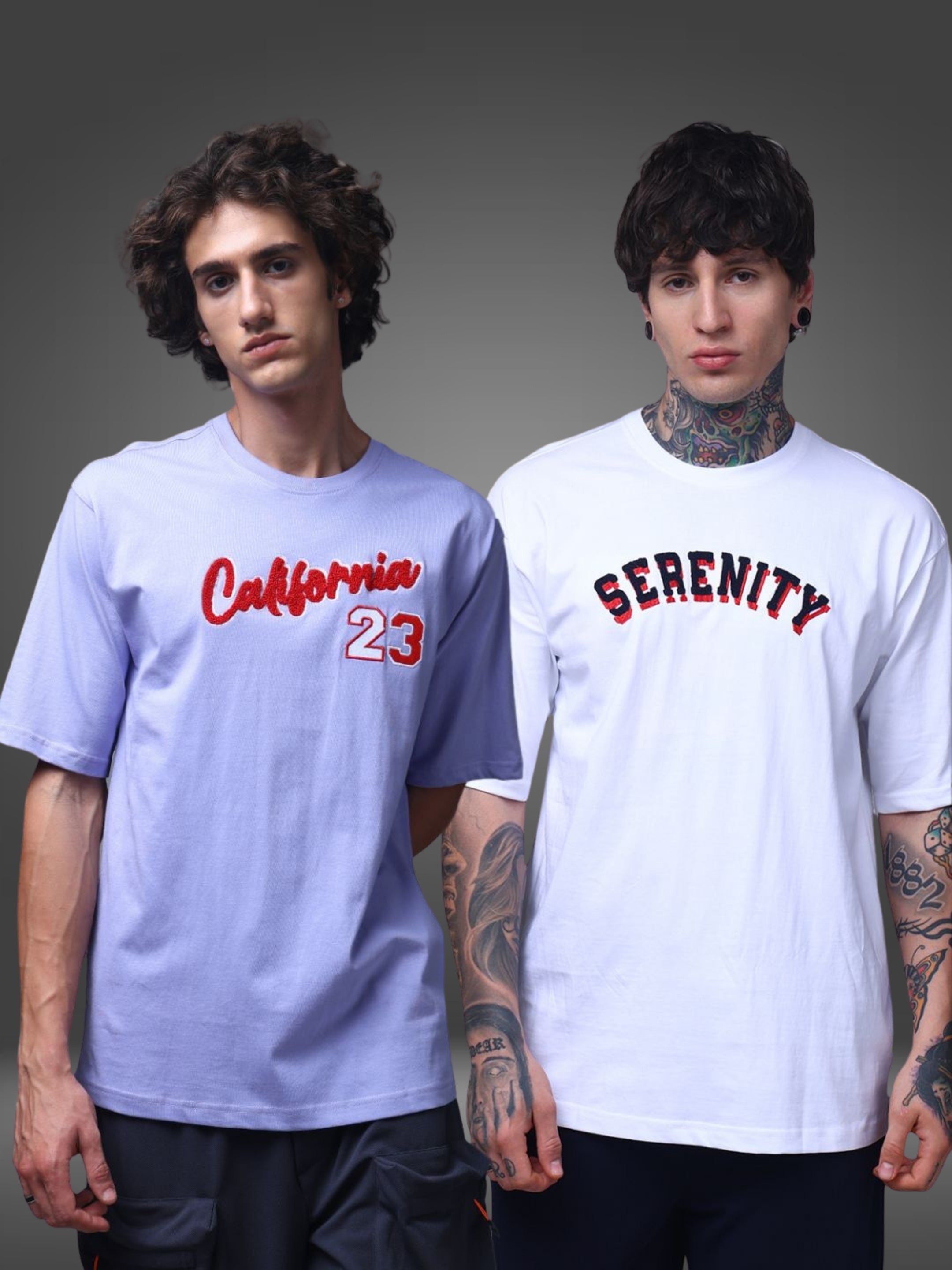 Men's Oversized Pack of 2 tshirts