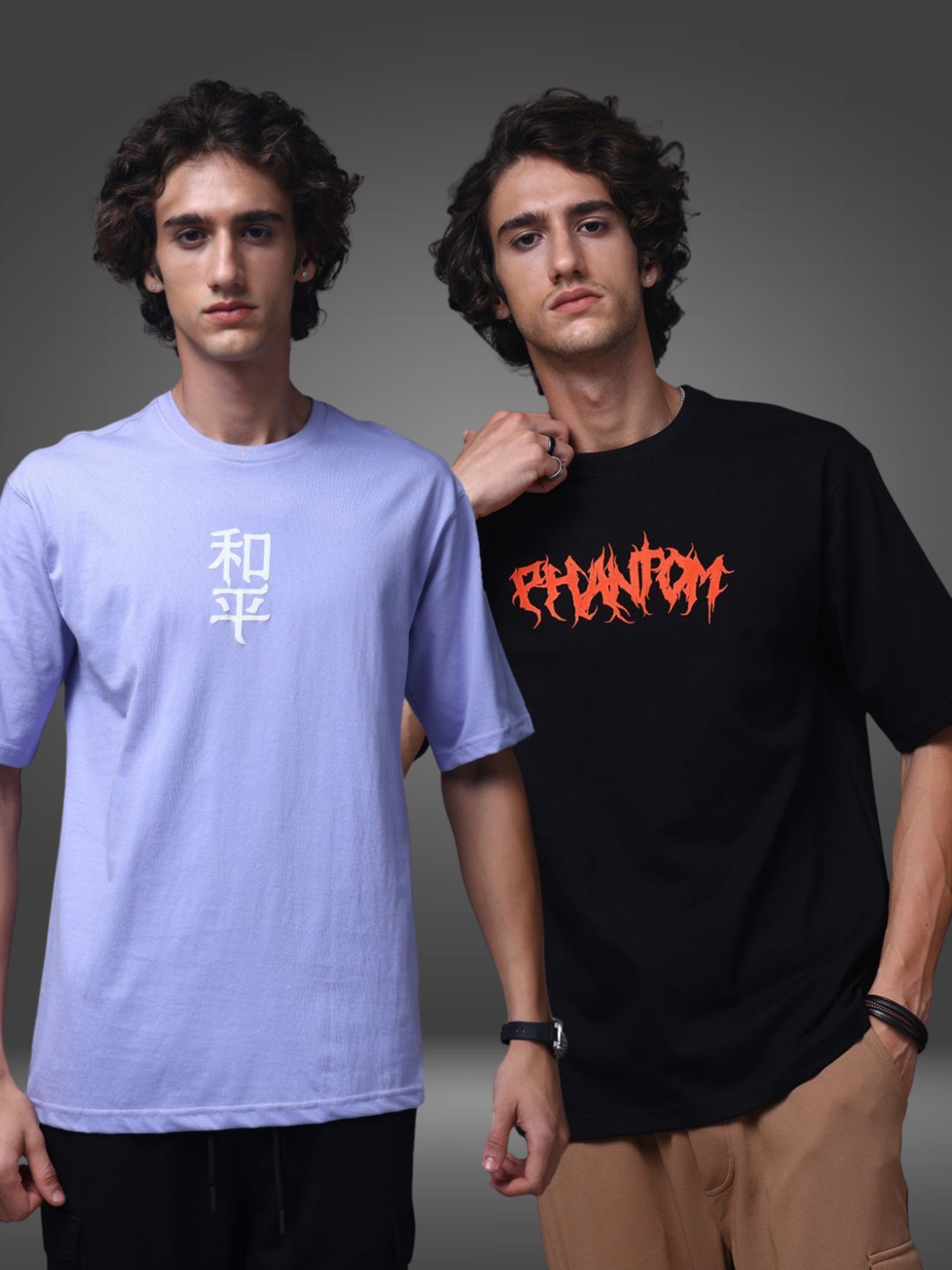 Men's Oversized Pack of 2 tshirts