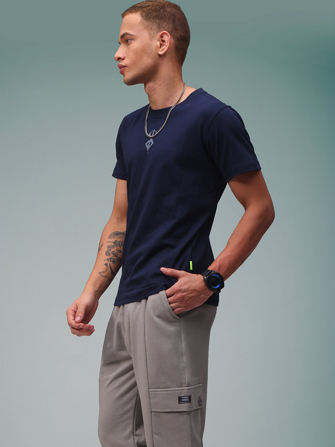 Mens Regular Fit Pack of 2 Printed Tshirts