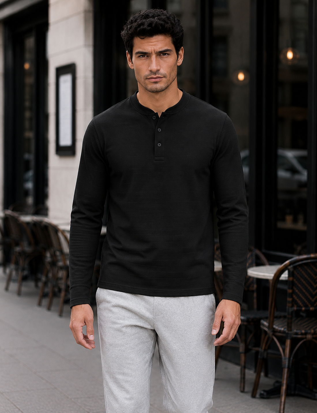 Men's Regular Fit Solid Full Sleeve Tshirt