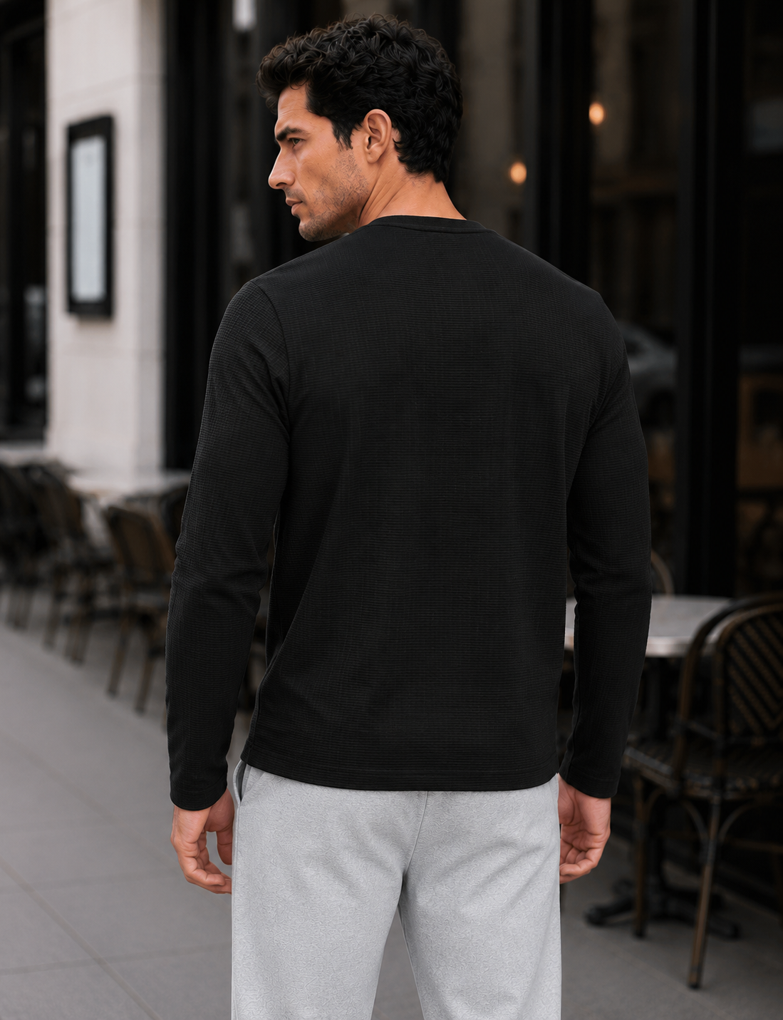 Men's Regular Fit Solid Full Sleeve Tshirt