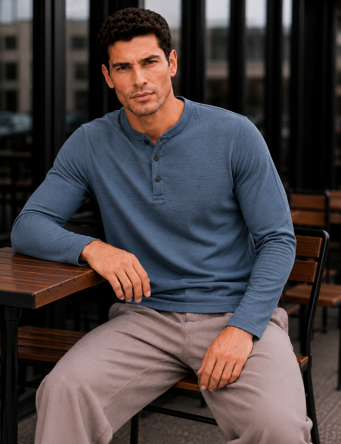 Mens Regular Fit Solid Full Sleeve T Shirt
