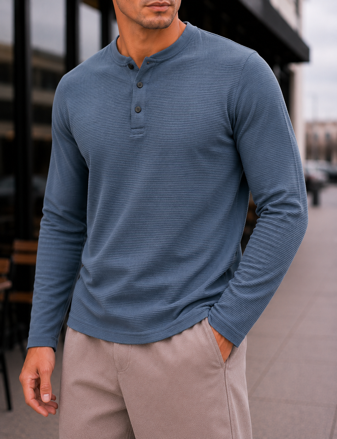 Mens Regular Fit Solid Full Sleeve T Shirt